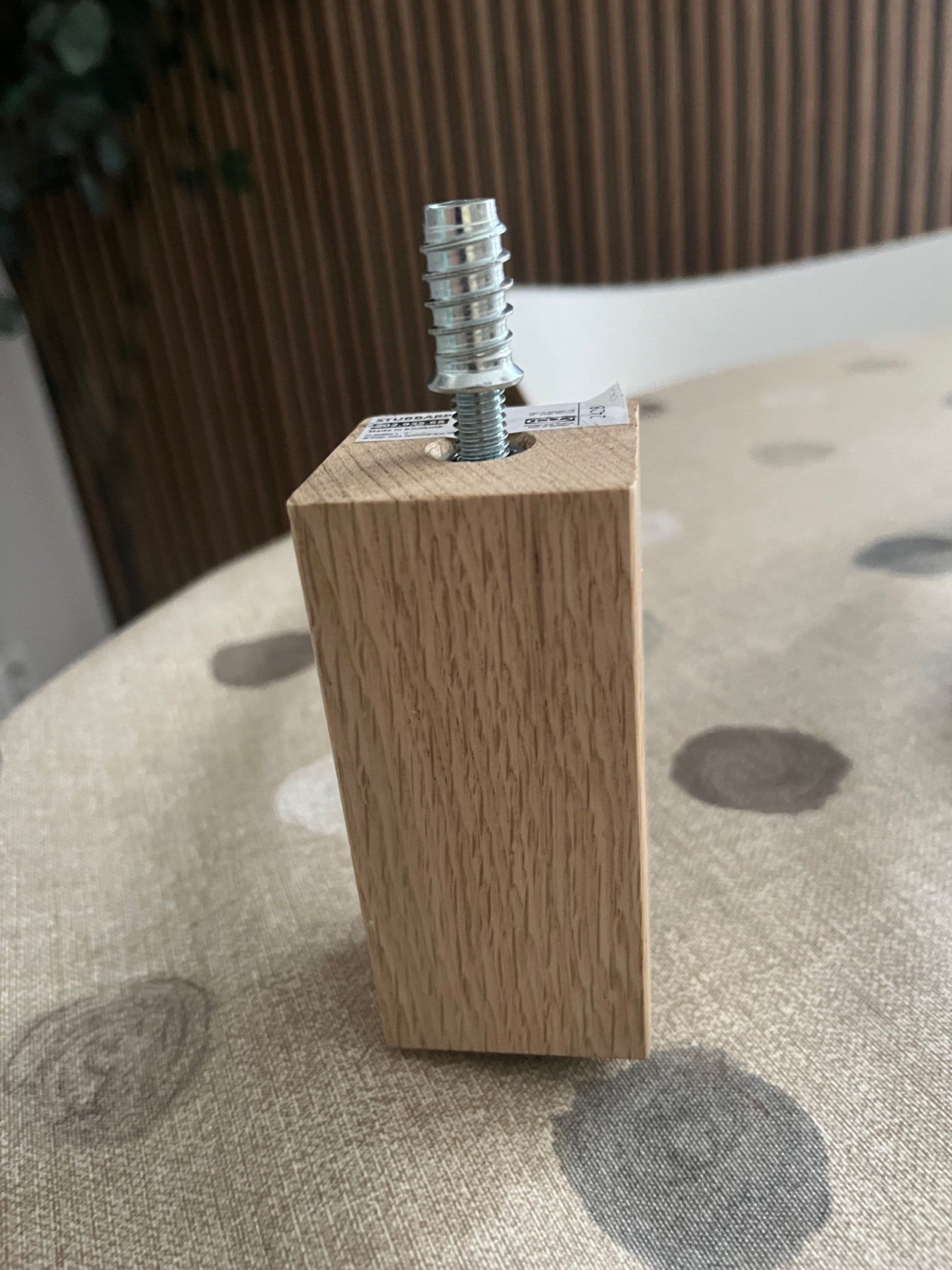 STUBBARP leg, white stained oak effect