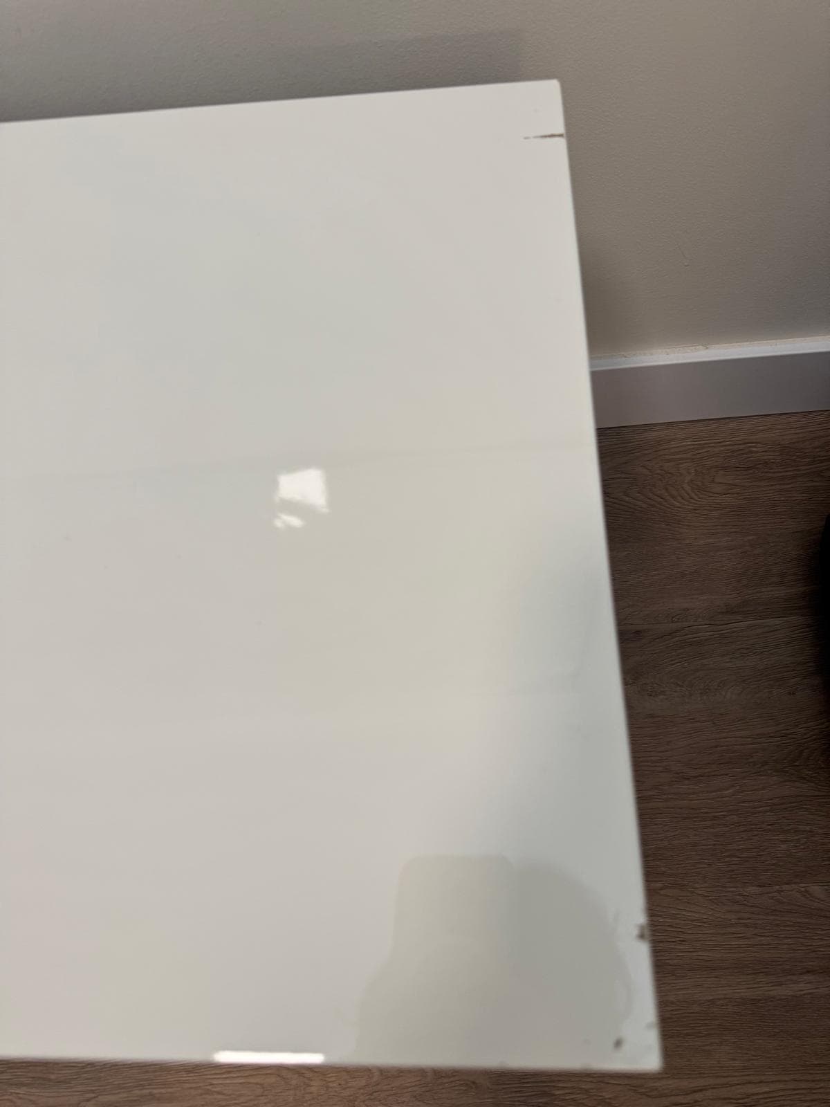 BYÅS Mueble TV, alto brillo blanco, 160x42x45 cm