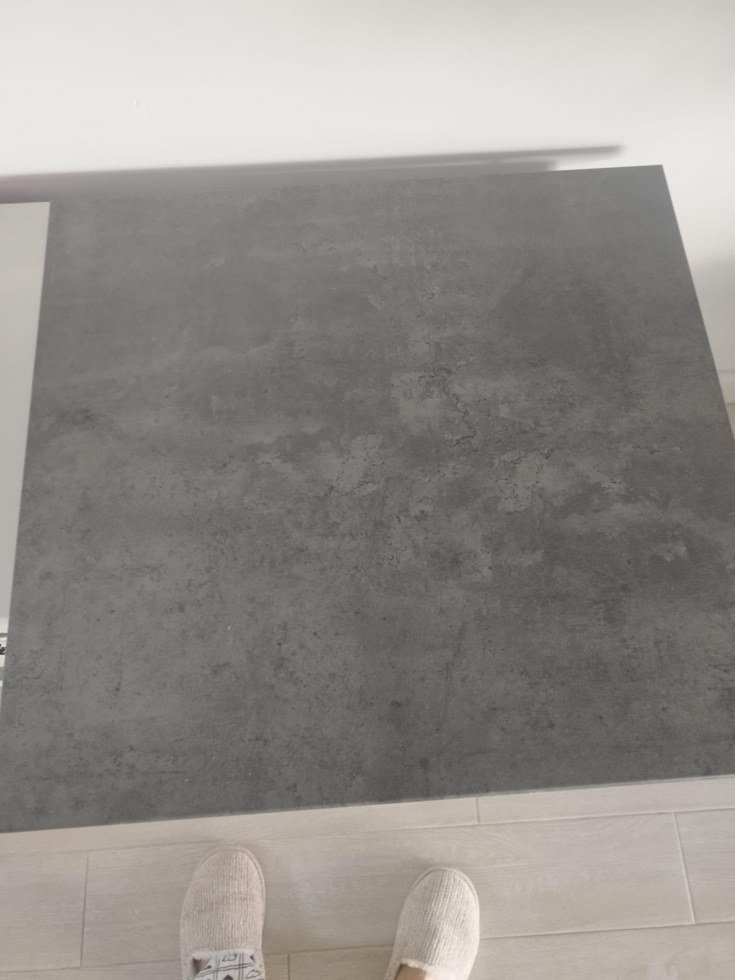 KALLVIKEN door, dark grey concrete effect, 60x64 cm