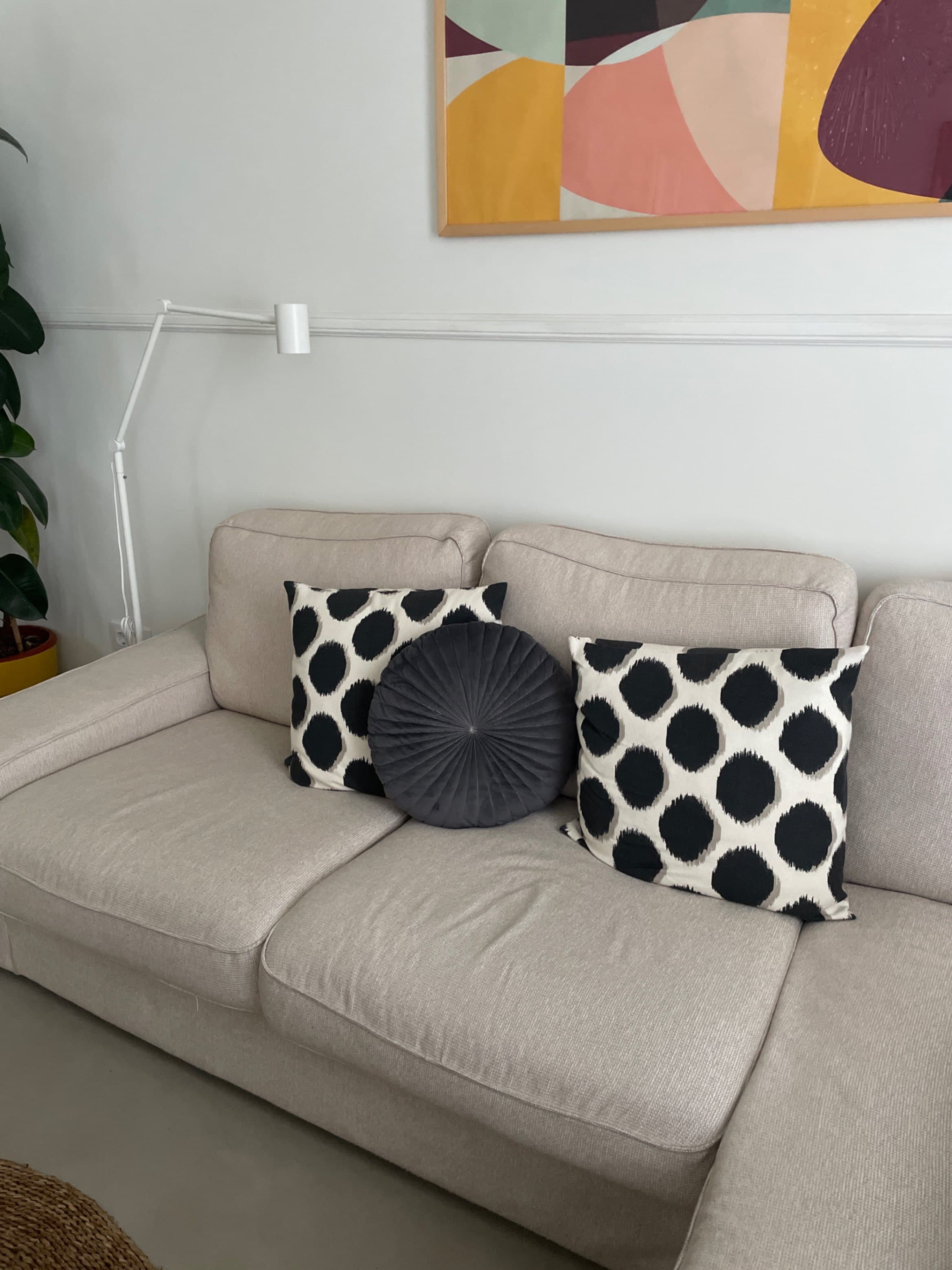 KIVIK sofá de 4 plazas con chaiselongue, Tresund beige claro