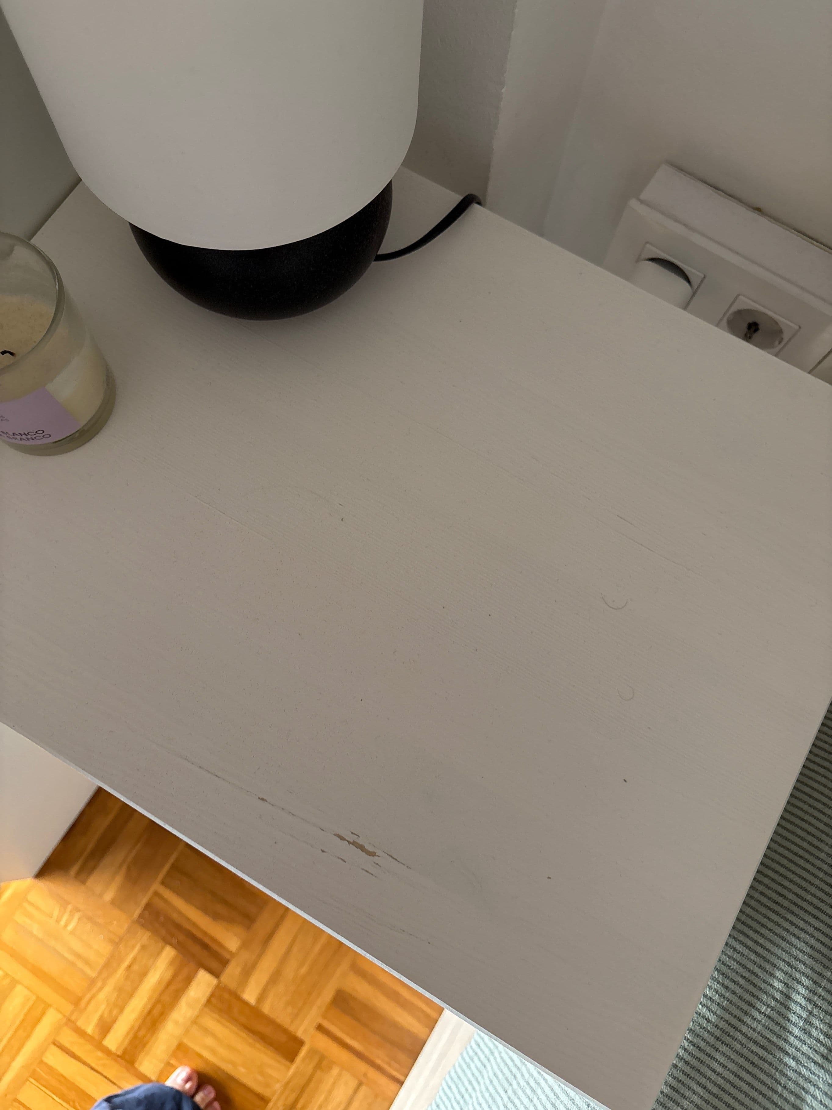 HEMNES mesa de noite, tintura branca, 46x35 cm
