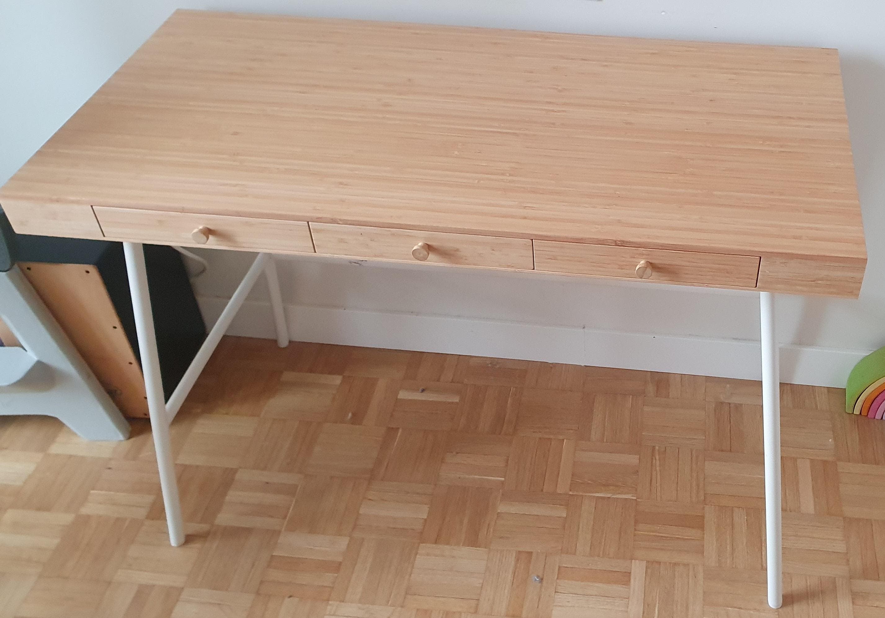 LILLÅSEN desk, bamboo, 102x49 cm