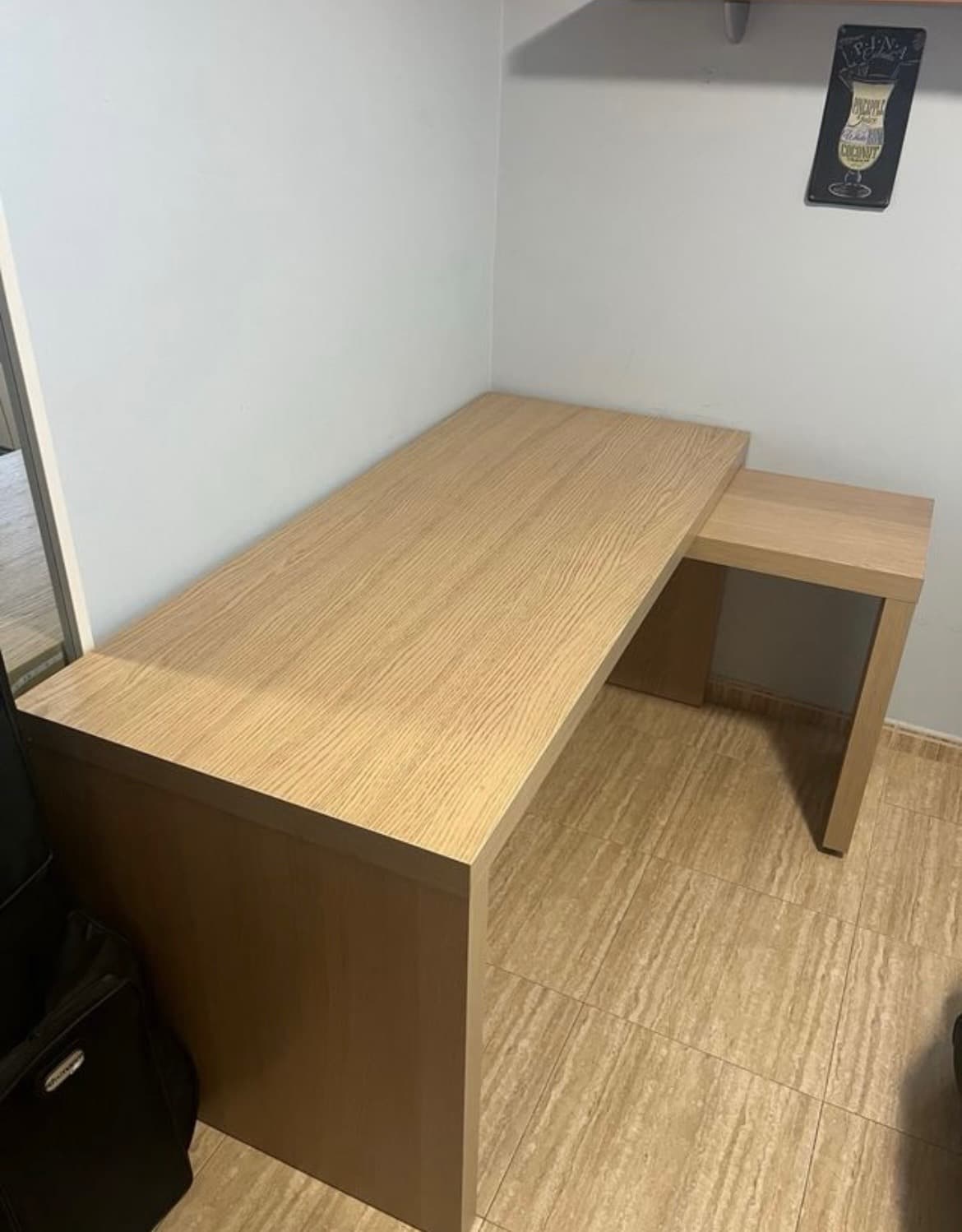 MALM escritorio con tablero extraíble, blanco, 151x65 cm