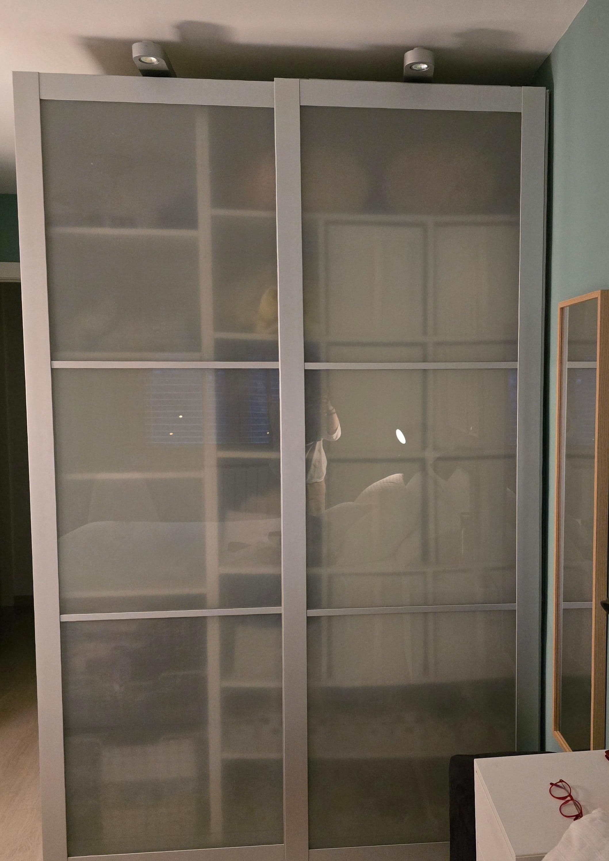 PAX estructura riel puertas correderas, aluminio, 150x236 cm