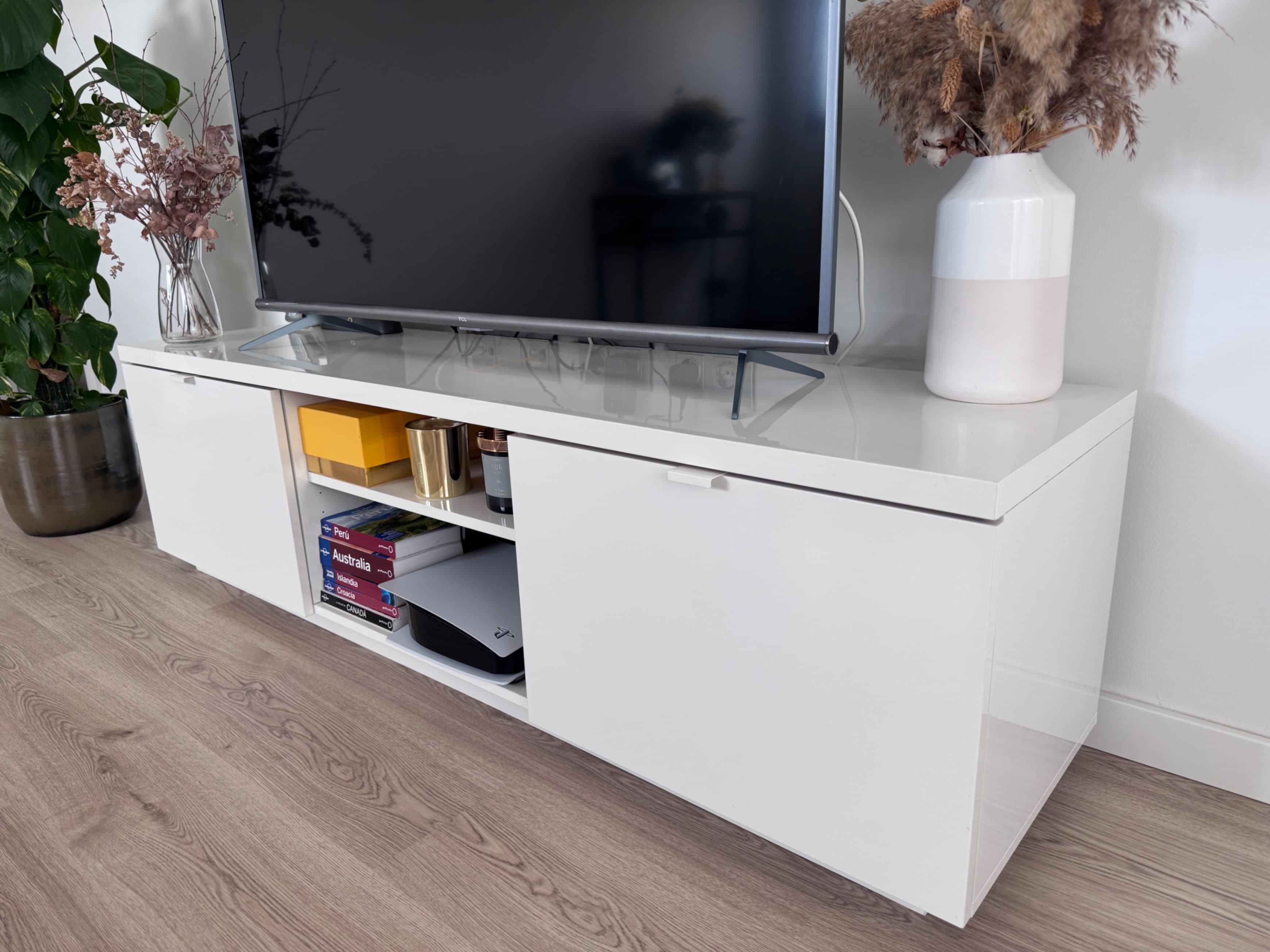 BYÅS TB-altzaria, distira handia zuria, 160x42x45 cm