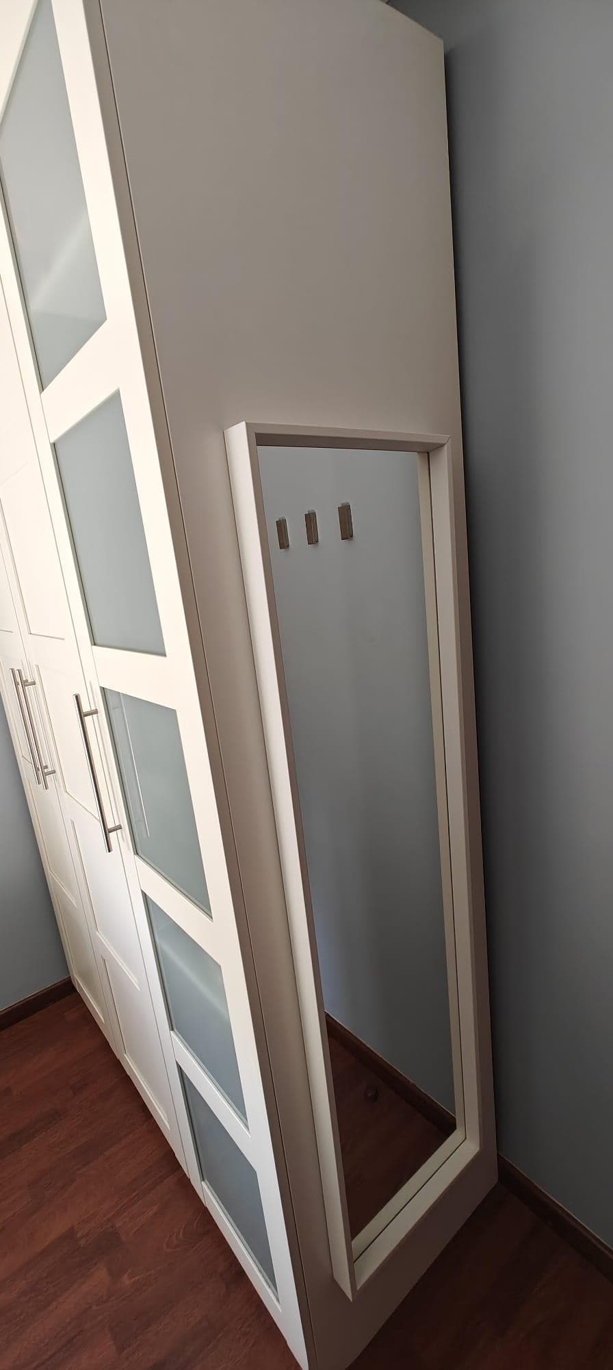 BRIMNES Armario con 3 puertas, blanco, 117x190 cm