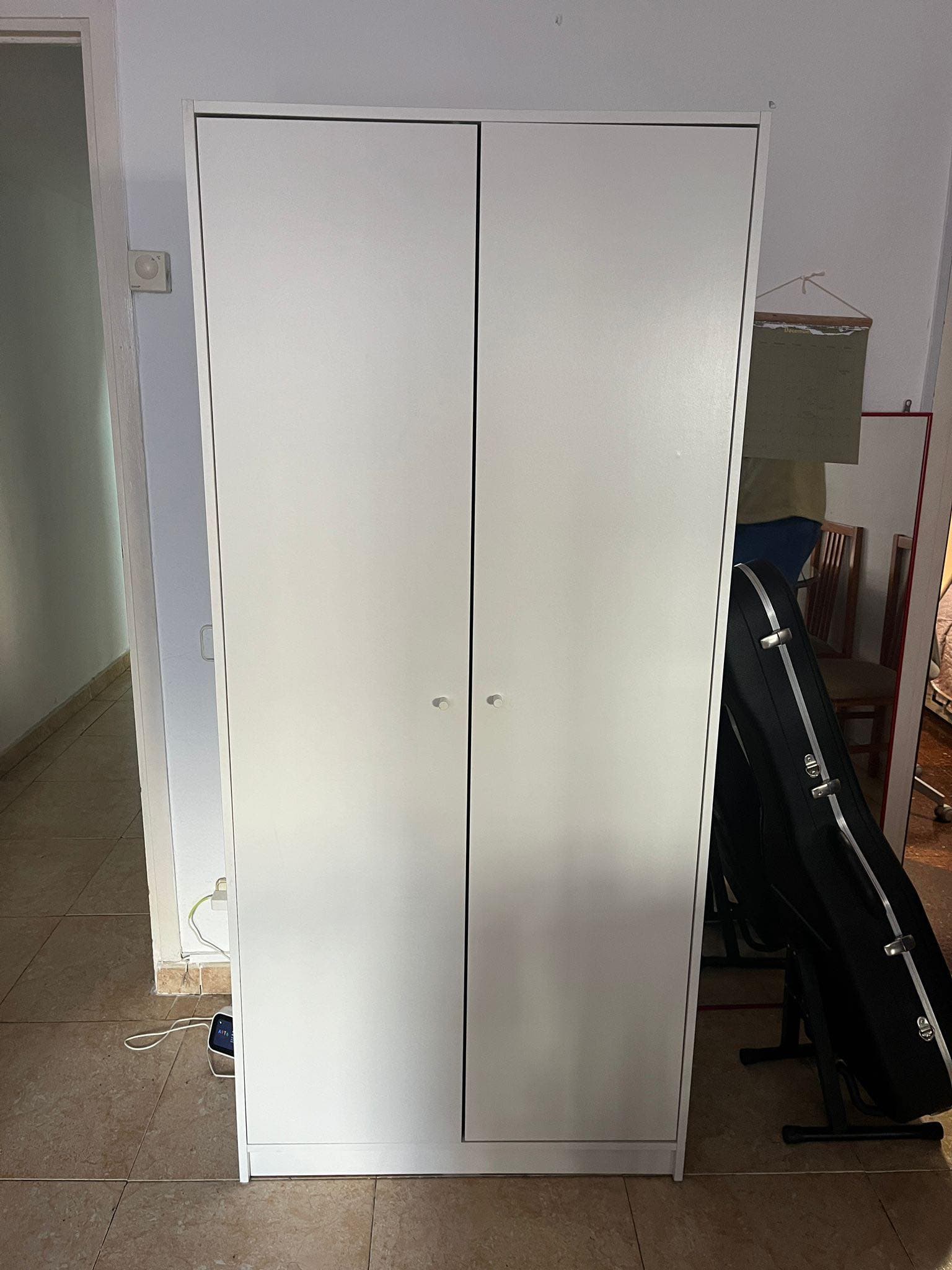KLEPPSTAD wardrobe with 2 doors, white, 79x176 cm