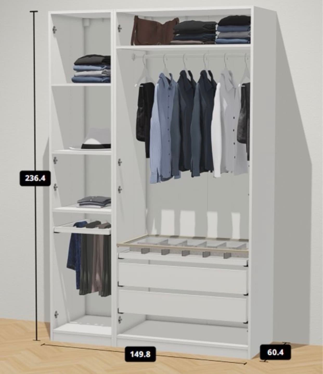ARMARIO PAX estrutura armario, branco