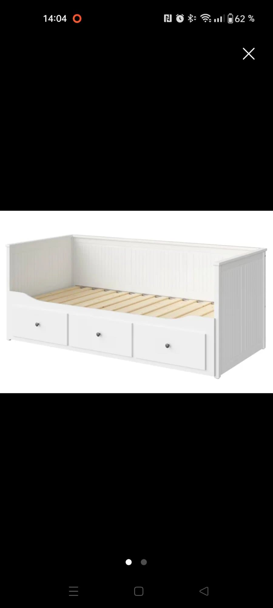 HEMNES estructura divan i 3calaixos, blanc, 80x200 cm