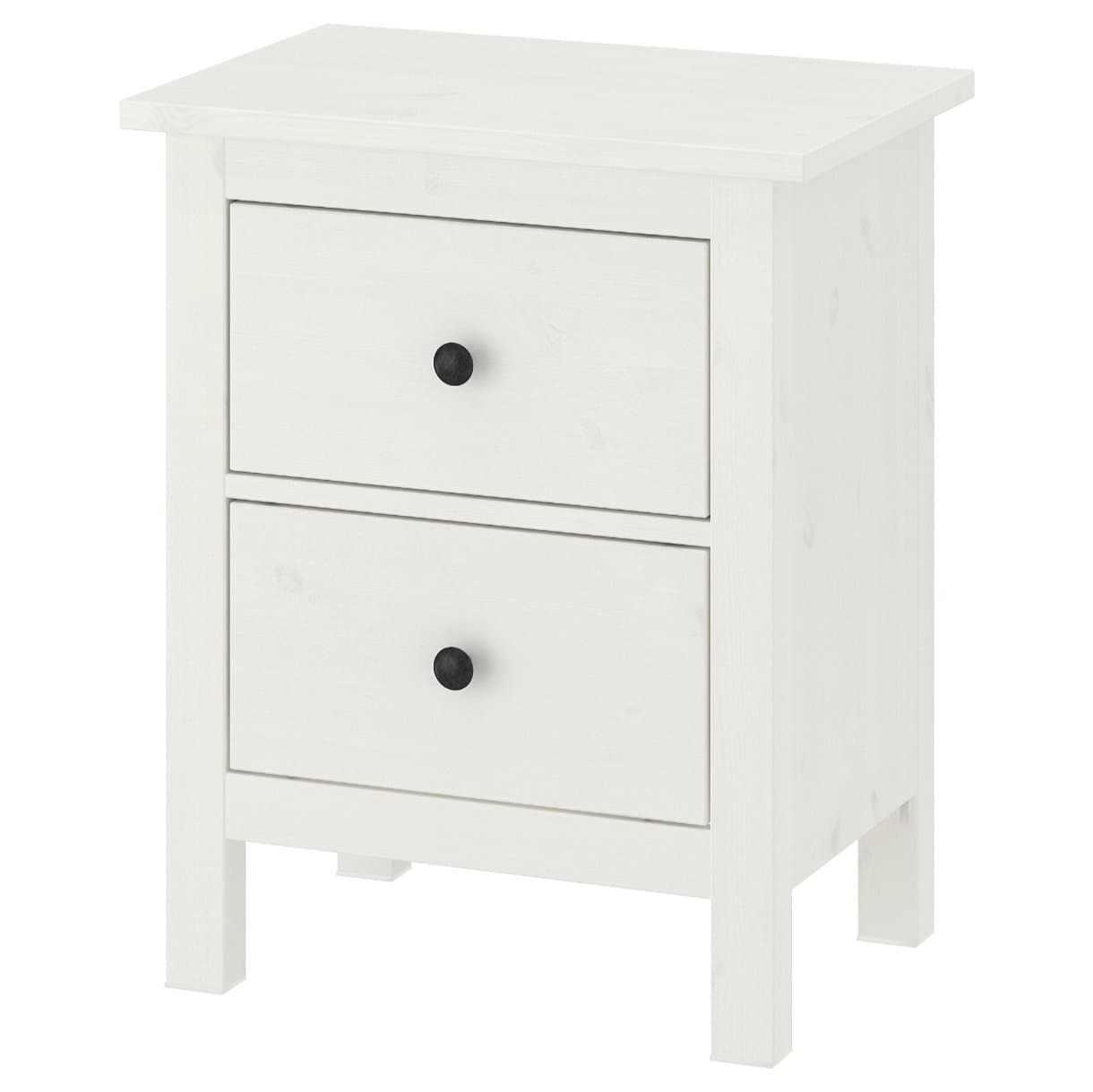 HEMNES cómoda de 2 caixóns, tintura branca, 54x66 cm