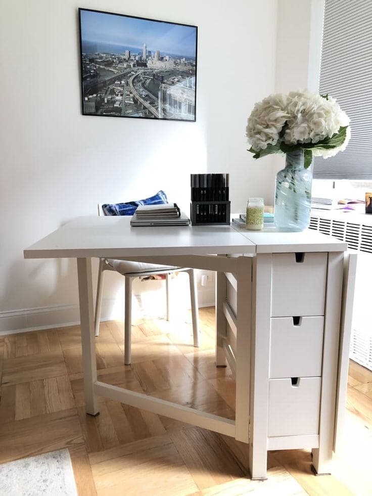 NORDEN gateleg table, white