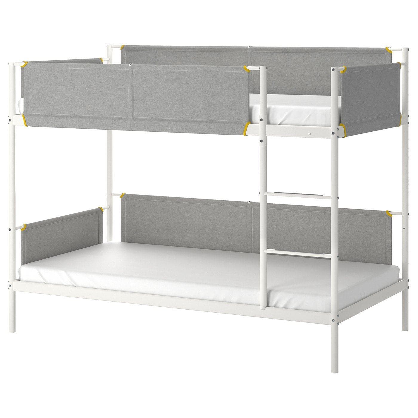 LITERA 3 CAMAS estructura de llitera, blanc/gris clar, 90x200 cm