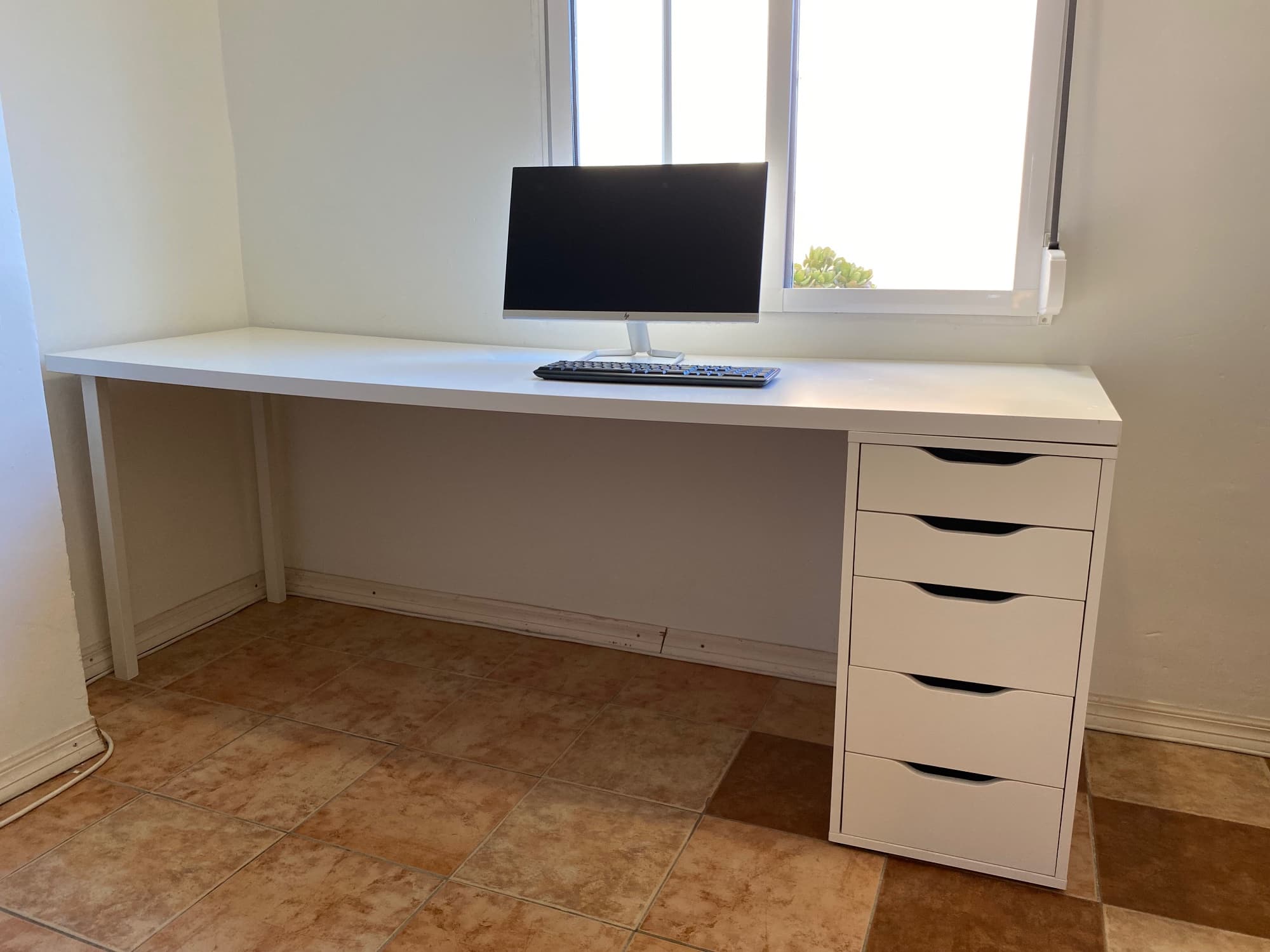 LAGKAPTEN / ALEX desk, white, 140x60 cm