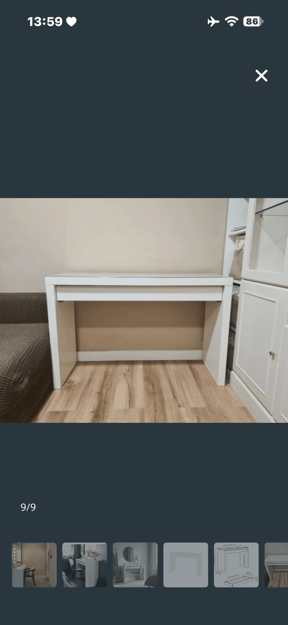 MALM apain-mahaia, zuria, 120x41 cm