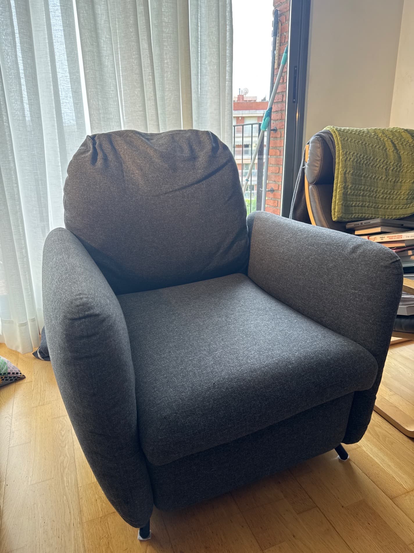 EKOLSUND sillón relax reclinable, Gunnared gris oscuro
