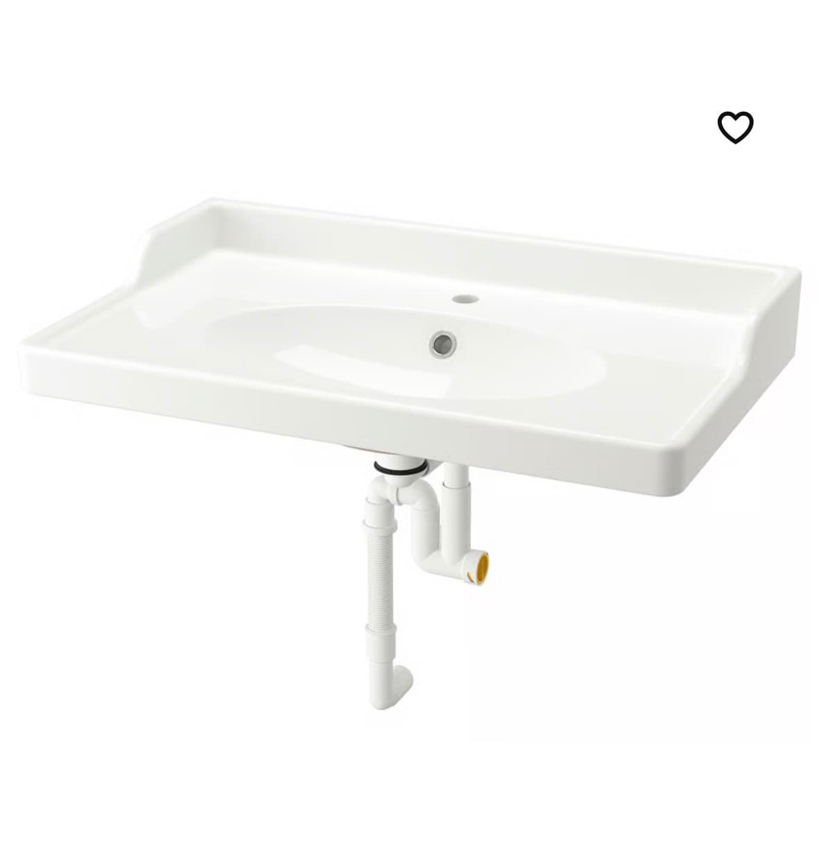 RUTSJÖN lavabo amb sifó, blanc, 82x49 cm