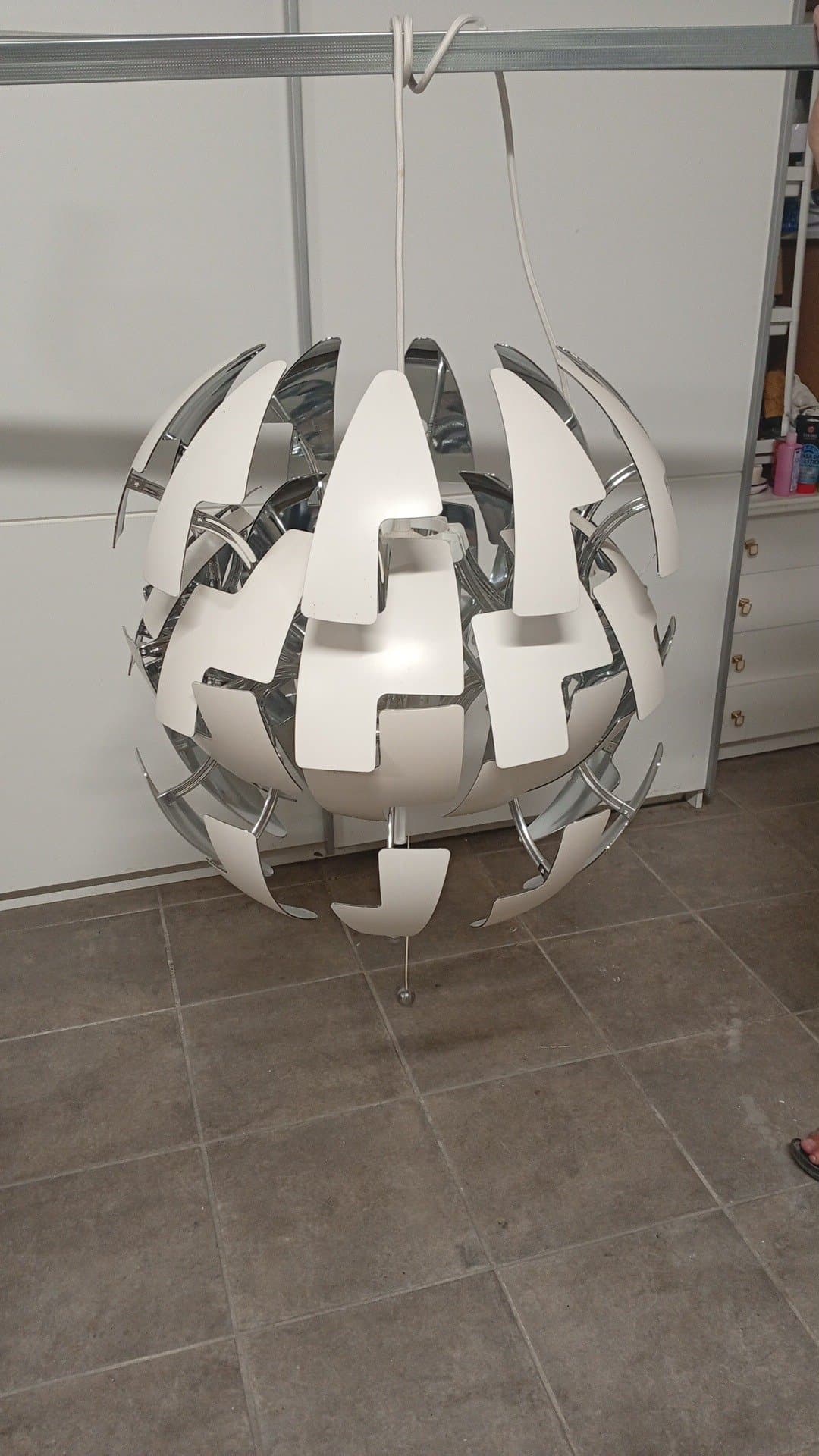 IKEA PS 2014 lámpada de teito, branco/gris prata