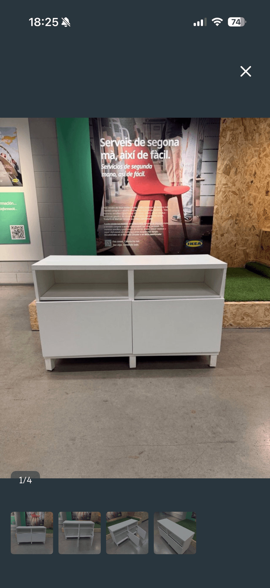 BESTÅ moble de TV+portes, blanc/Selsviken/Nannarp alta lluentor/blanc