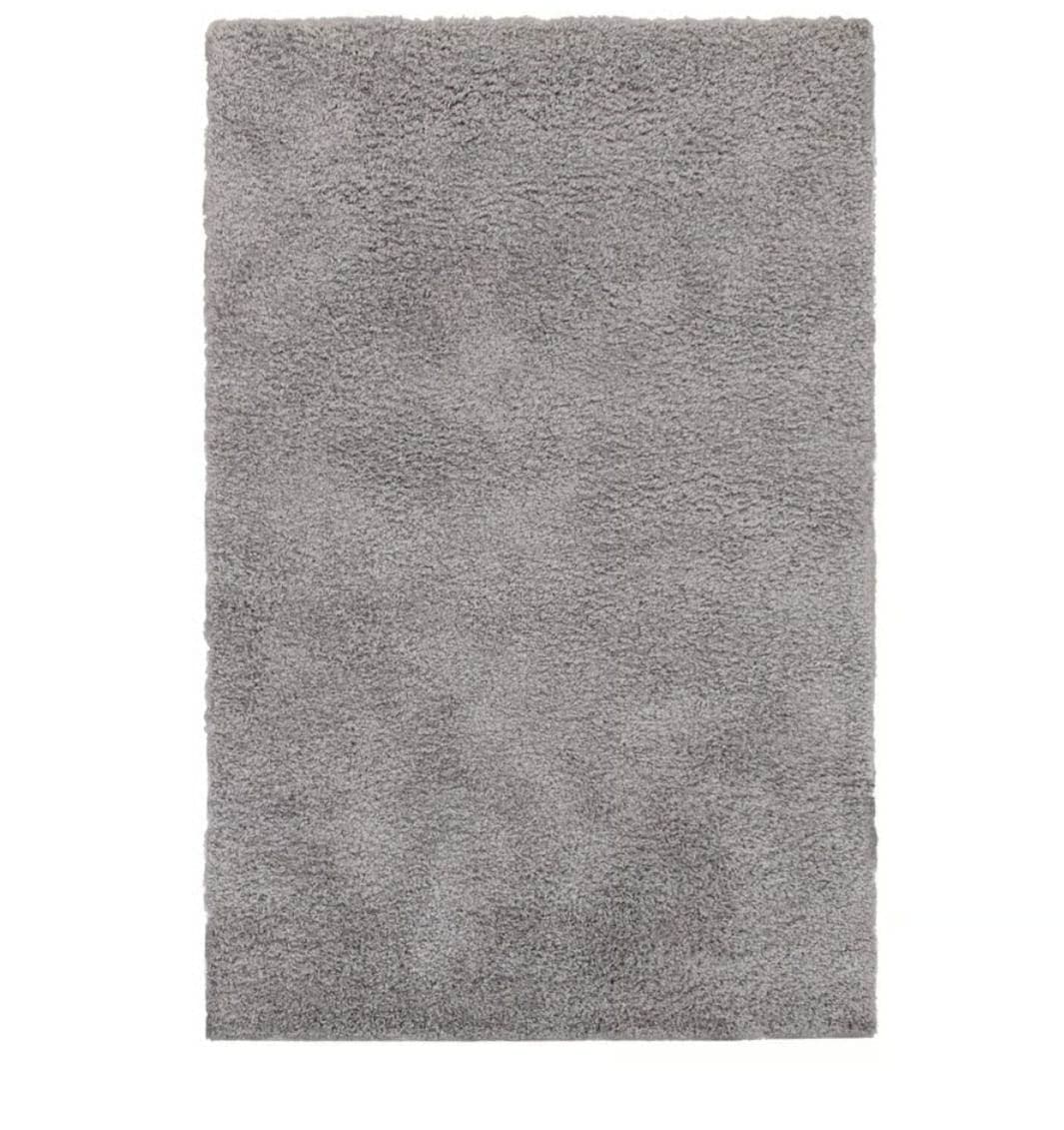 STOENSE catifa, pèl curt, gris sòlid, 80x150 cm