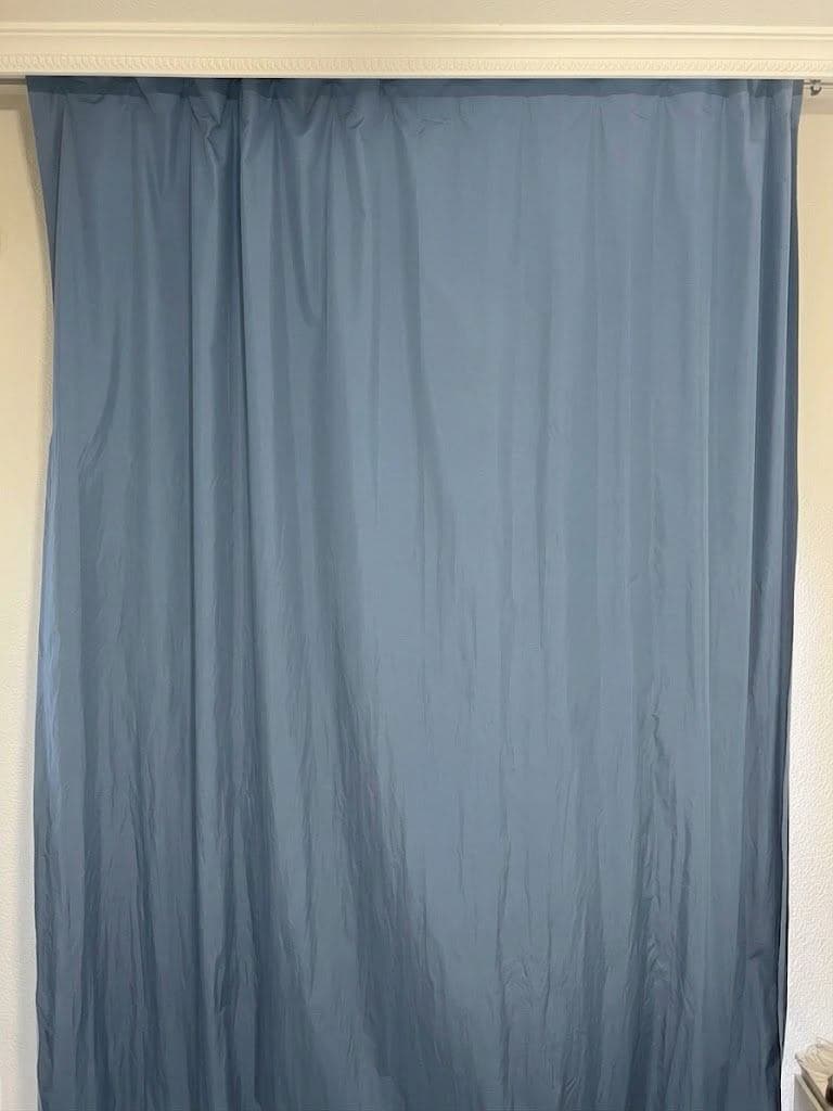 BENGTA cortina opaca, 1 unidade, beixe/con cinta de prego, 210x300 cm