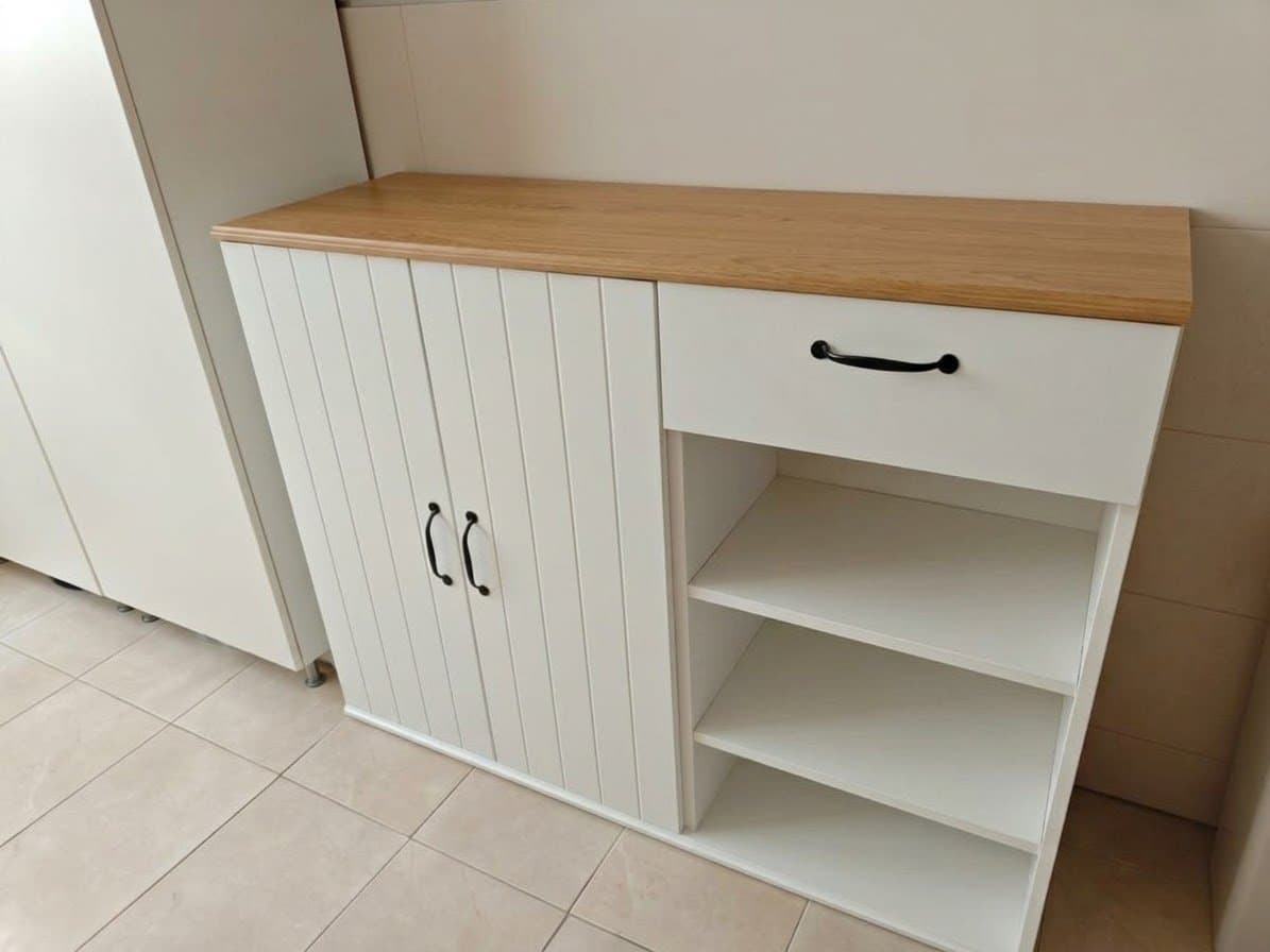 SKRUVBY bufet, blanc, 120x38x90 cm