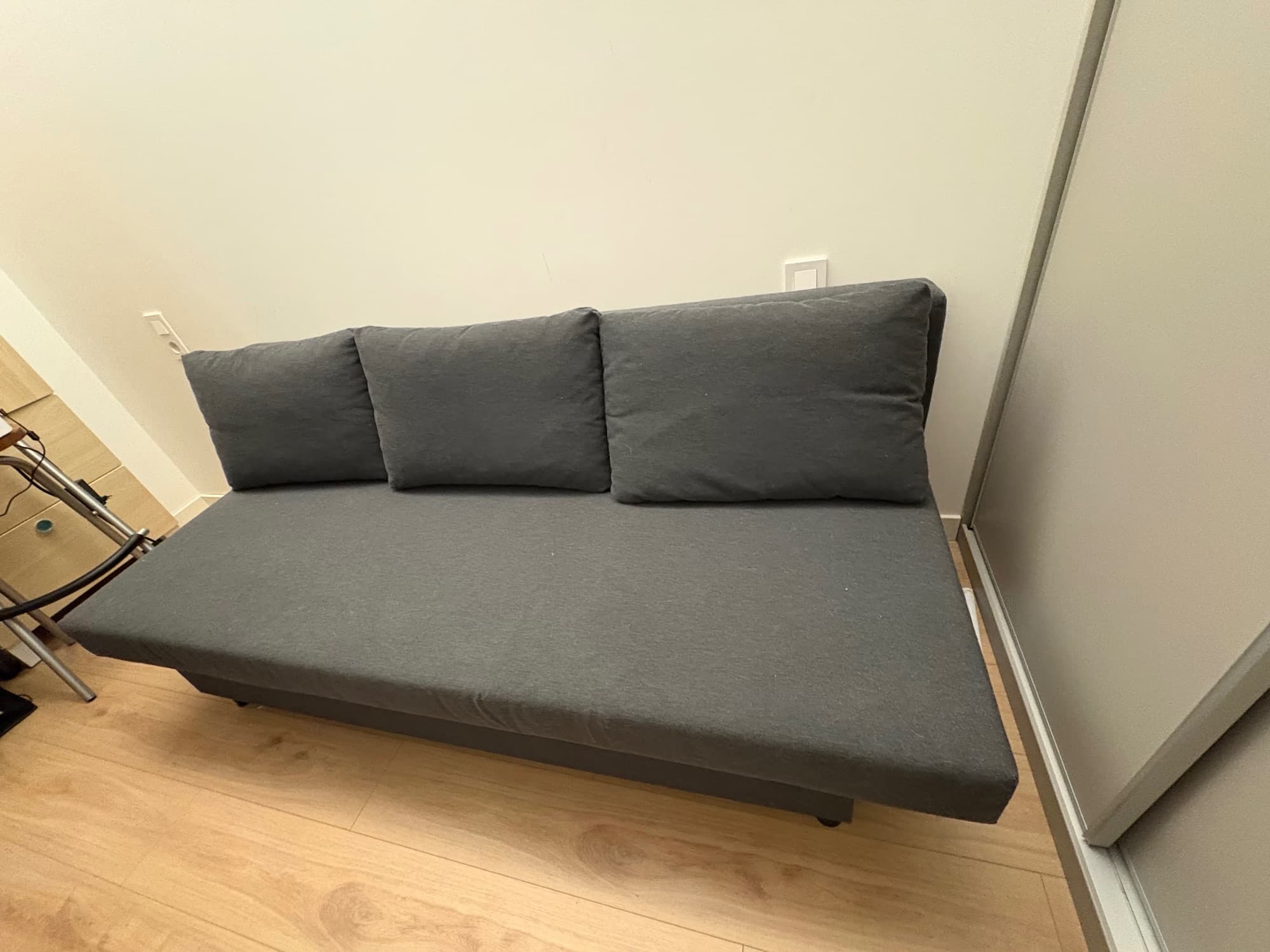 ÄLVDALEN sofá cama 3 prazas, Knisa gris escuro