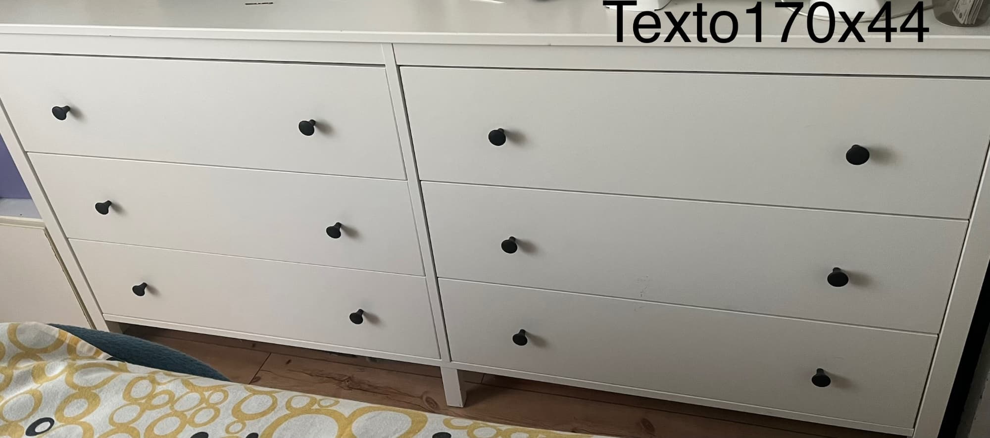 COMODA 6 CAJONES 90€ 3 tiraderadun komoda, tindu zuria, 108x96 cm