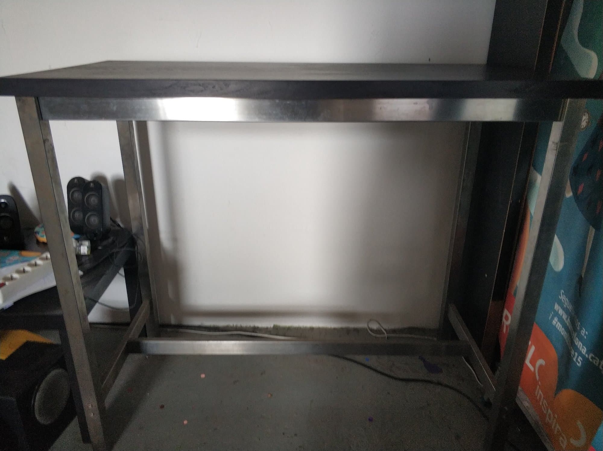 MESA ALTA UTBY taula alta, alçària del tauler blanc/blanc, 125x74x92 cm