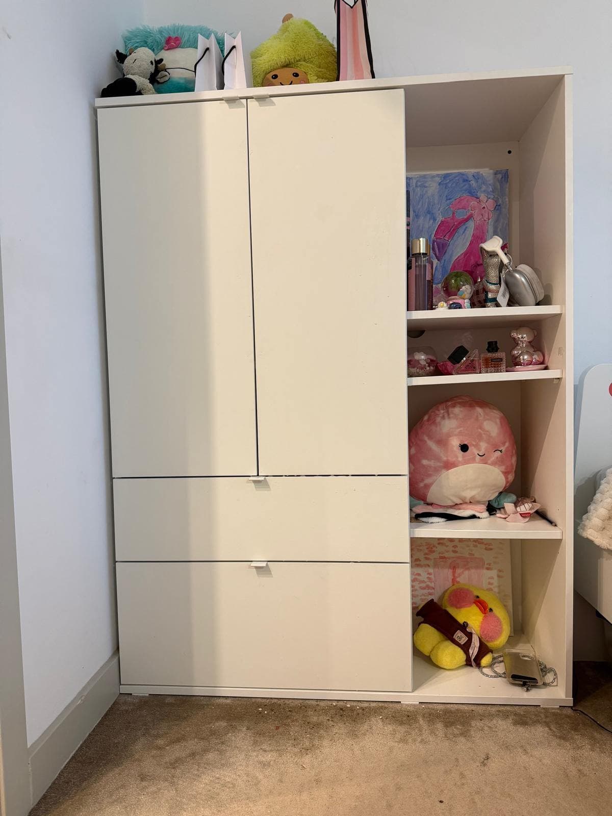 VIHALS almacenaje, blanco, 105x37x140 cm