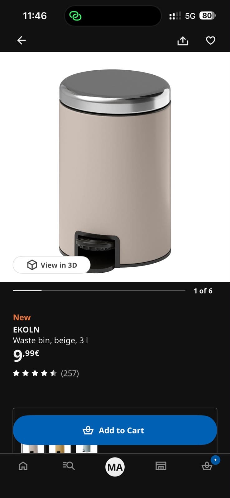 EKOLN zaborrontzia, beixa, 3 l