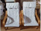 POÄNG sillón para niños, chapa abedul/Skogbo motivo animal