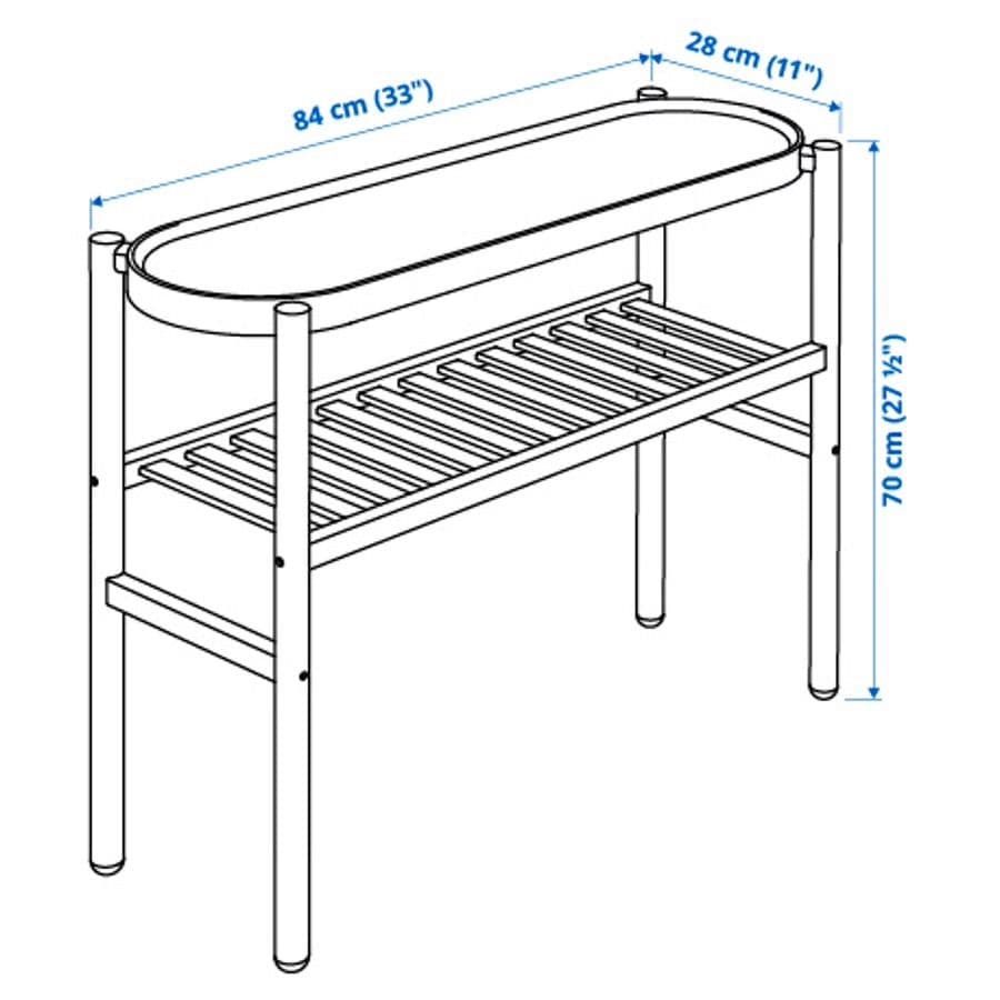 SATSUMAS soporte p/plantas, bambú/branco, 70 cm