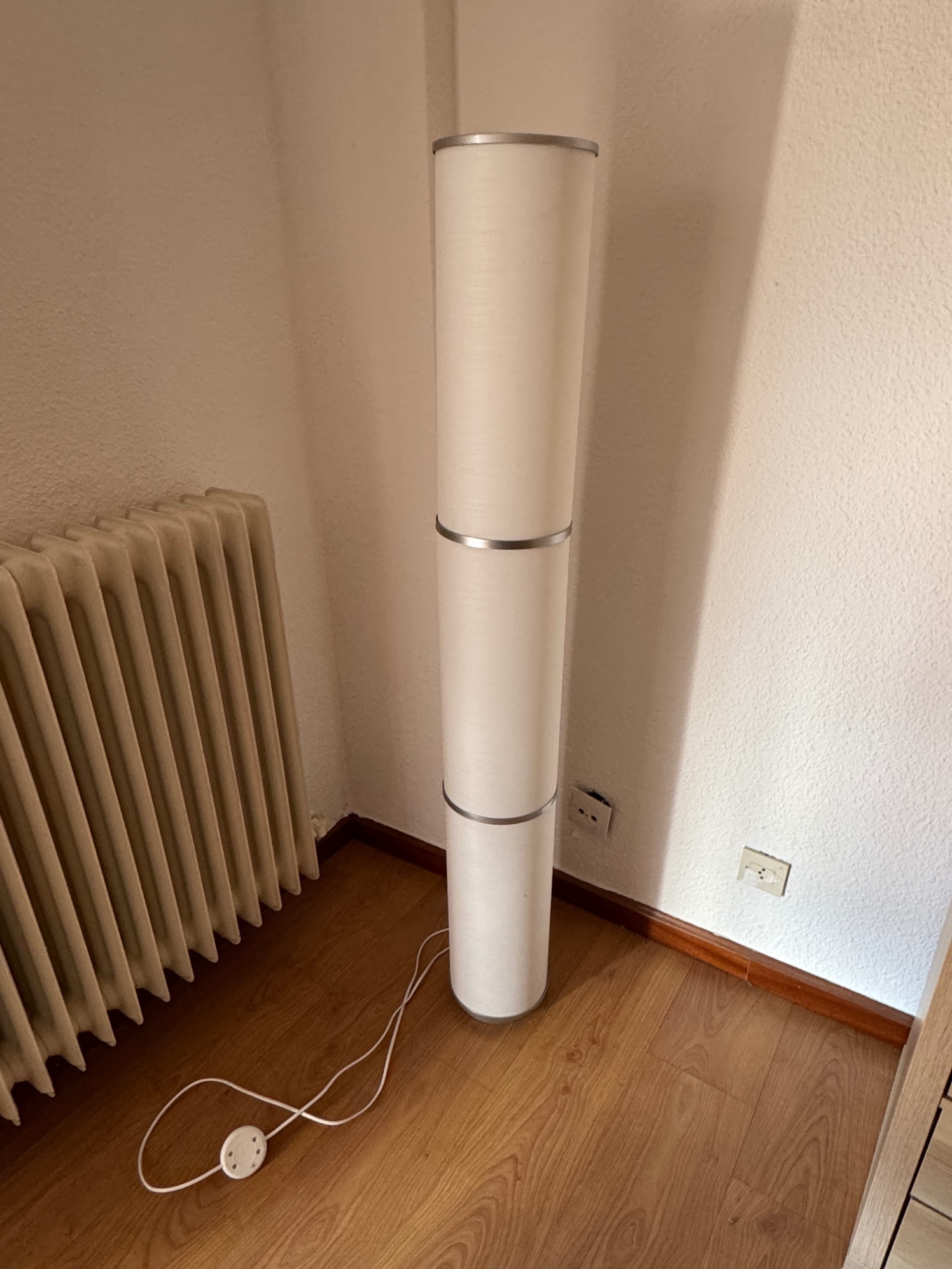 VIDJA Lámpara de pie, blanco, 138 cm