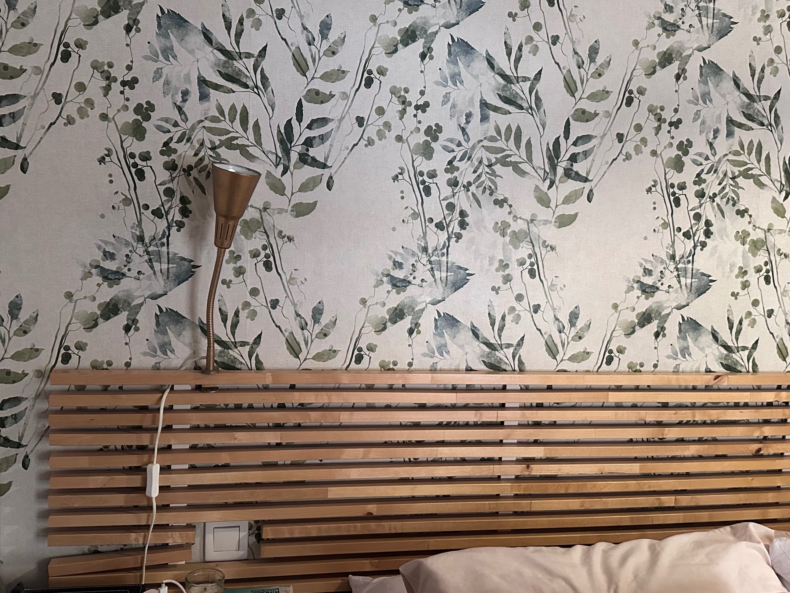 MANDAL cabeceiro, bidueiro/branco, 240 cm