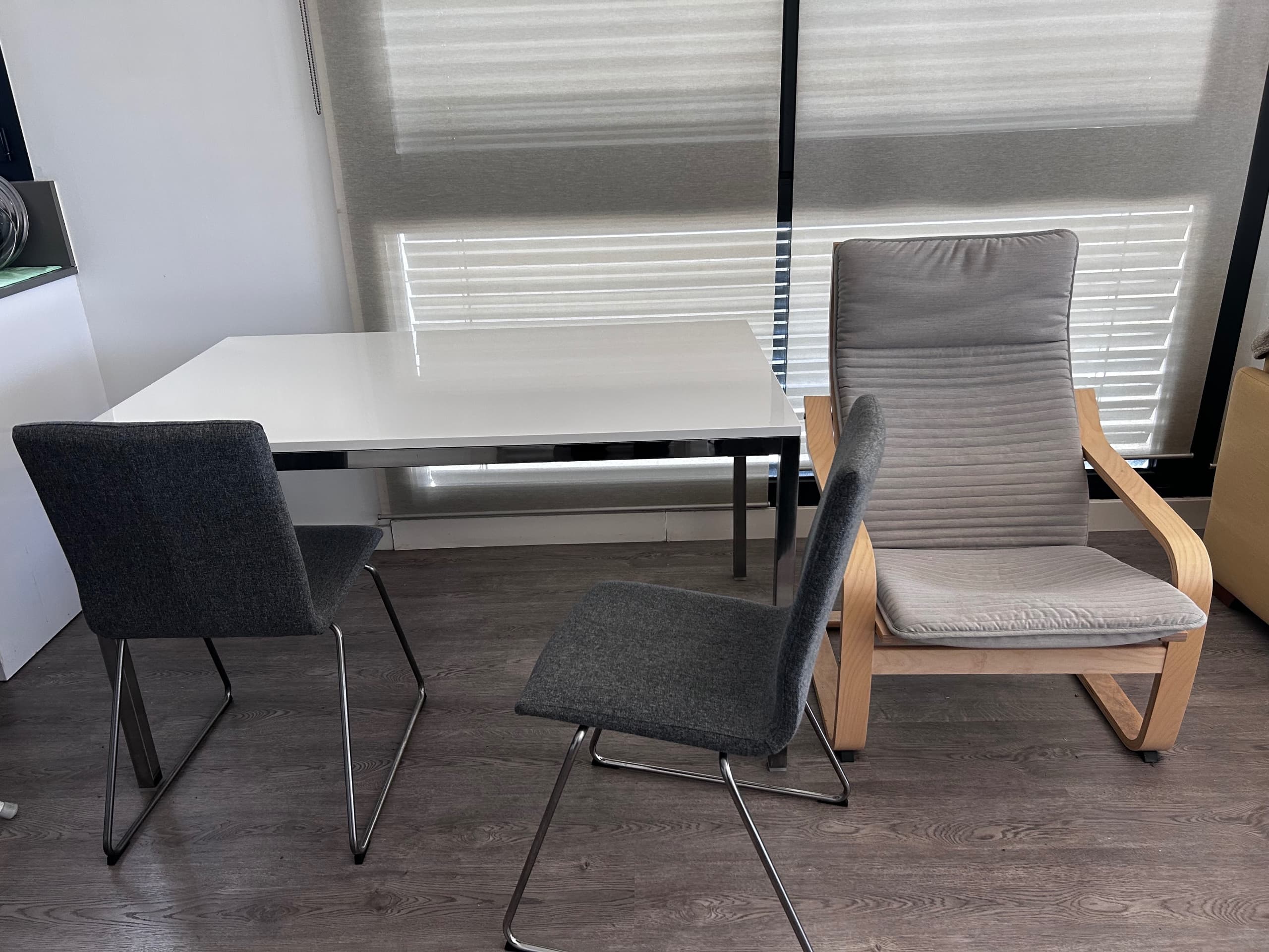 POÄNG low-back armchair, black-brown/Katorp natural colour/beige