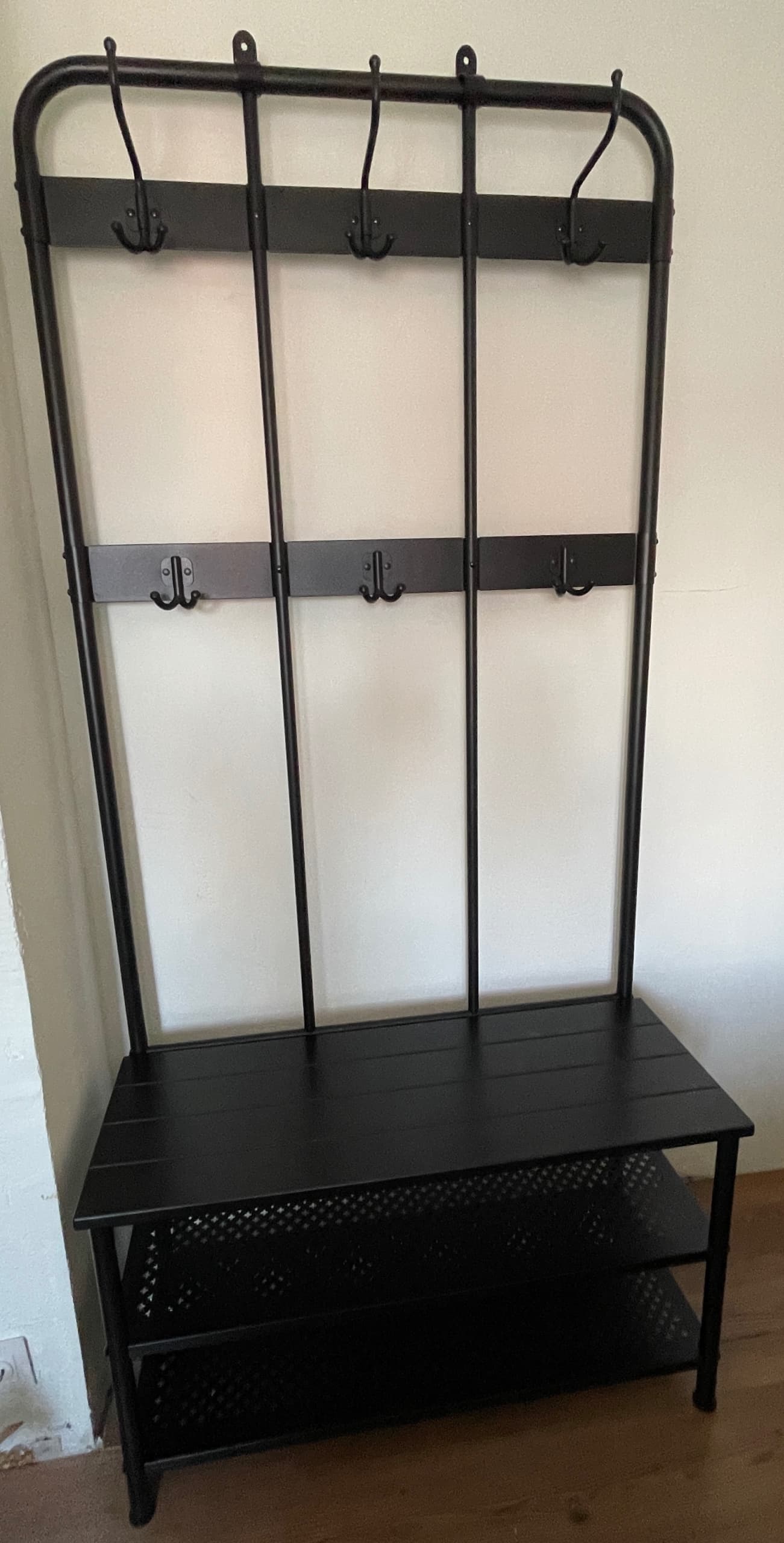 NIPÅSEN / BAGGMUCK mobles per al rebedor, joc de 2, negre/gris