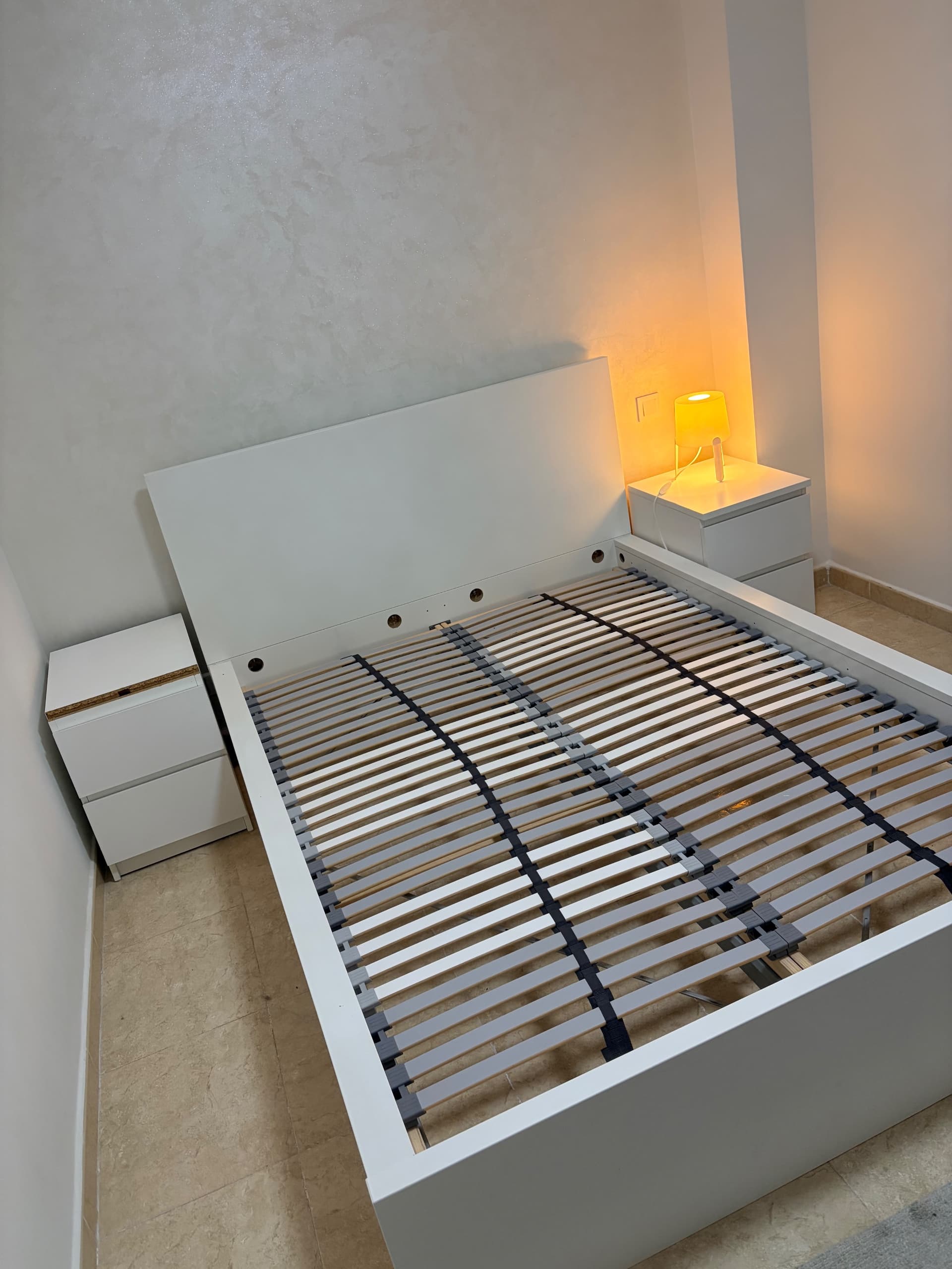 MALM estructura de llit alt, blanc, 140x200 cm