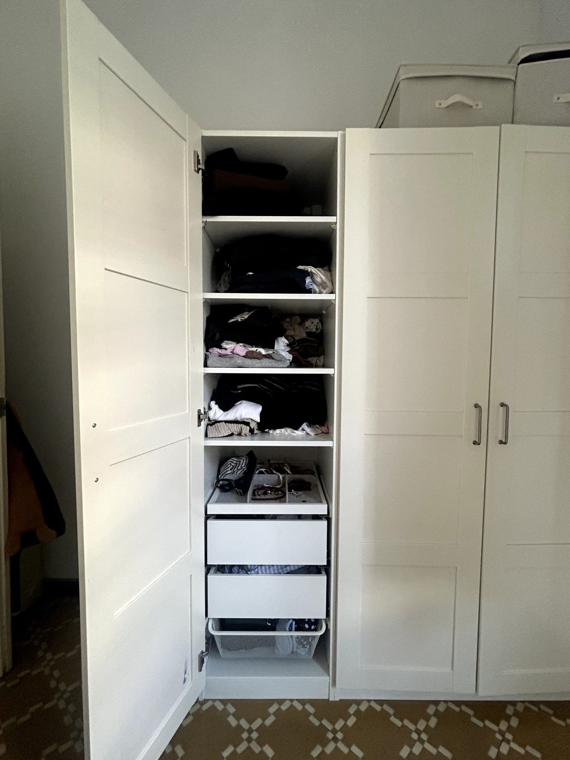 PAX wardrobe combination, white, 150x58x201 cm