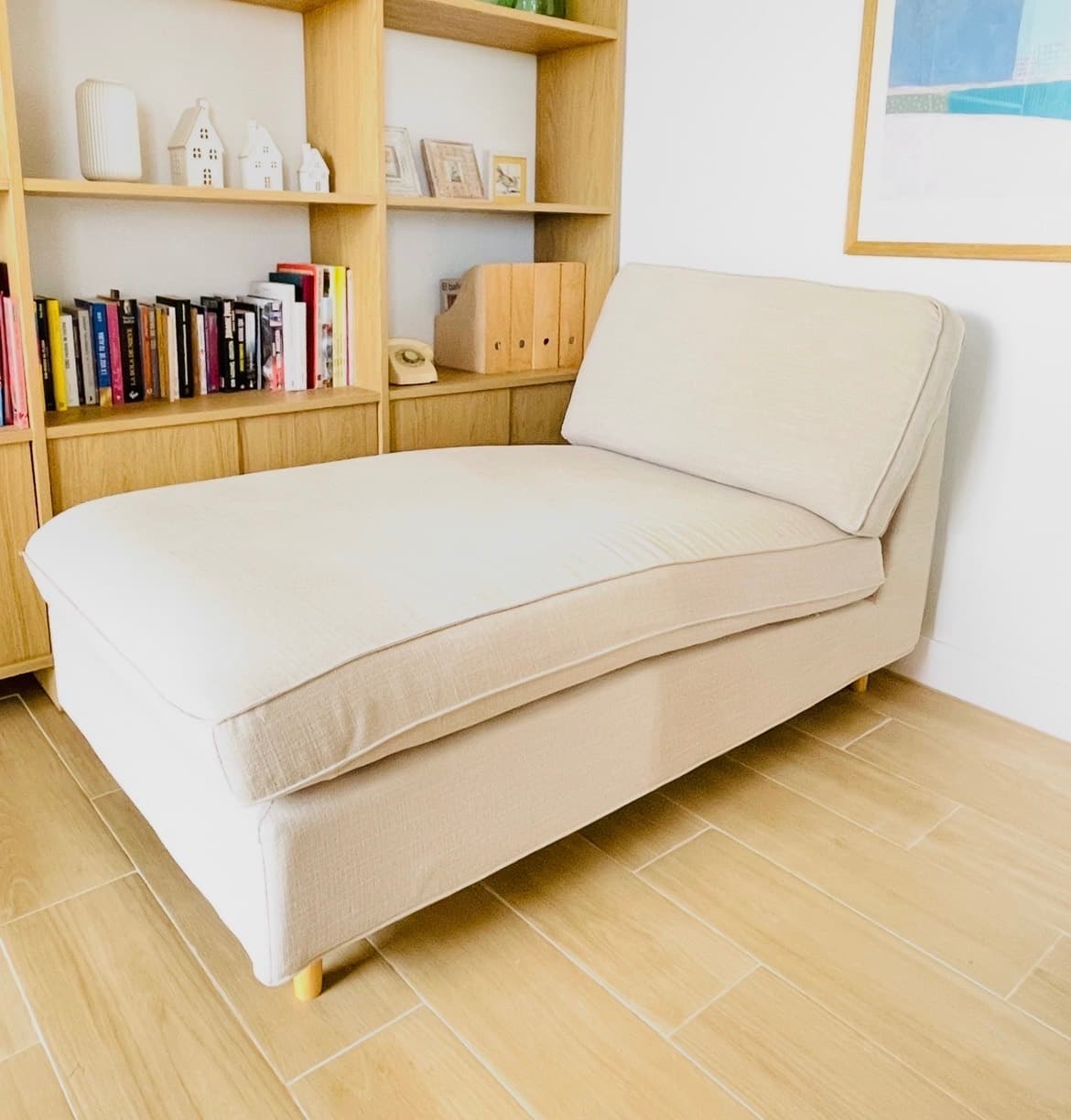 KIVIK chaise longue, Tallmyra beix