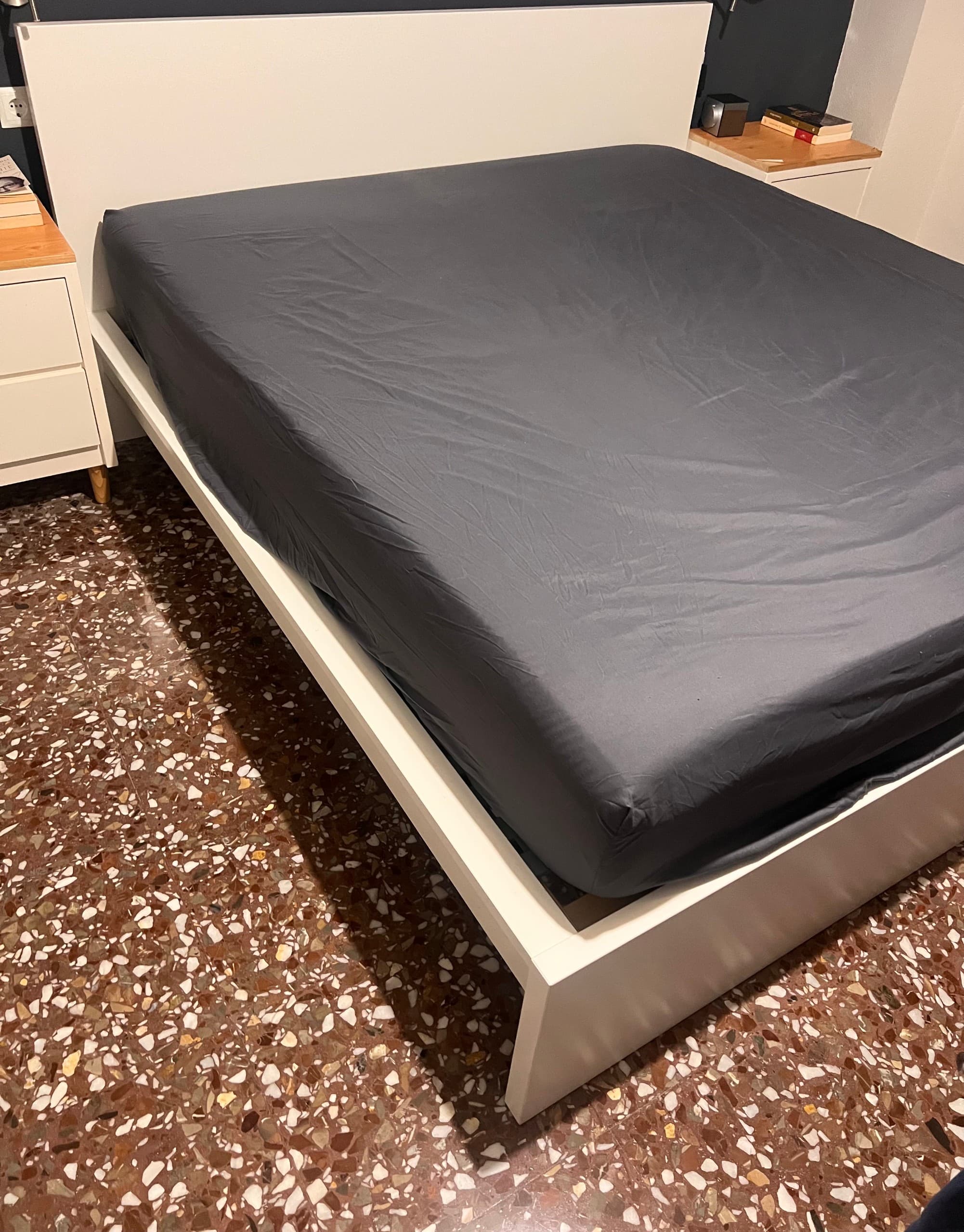 MALM estructura de cama, blanco/Luröy, 180x200 cm