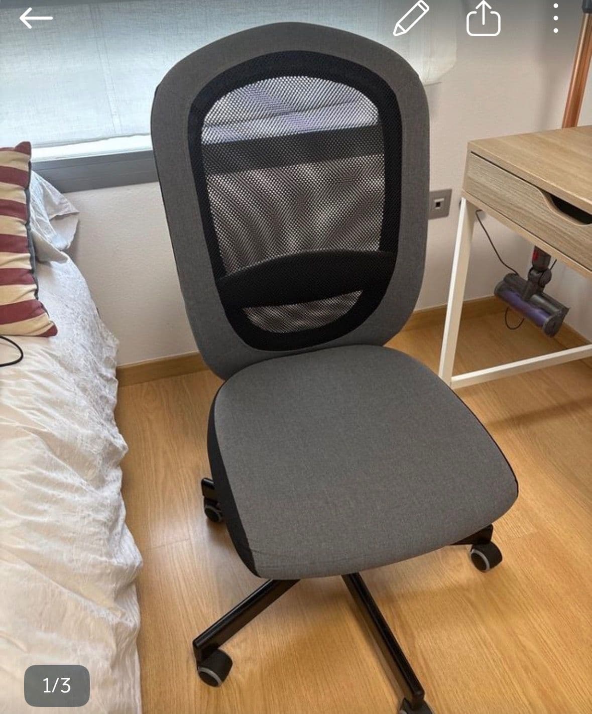 FLINTAN silla de trabajo, negro