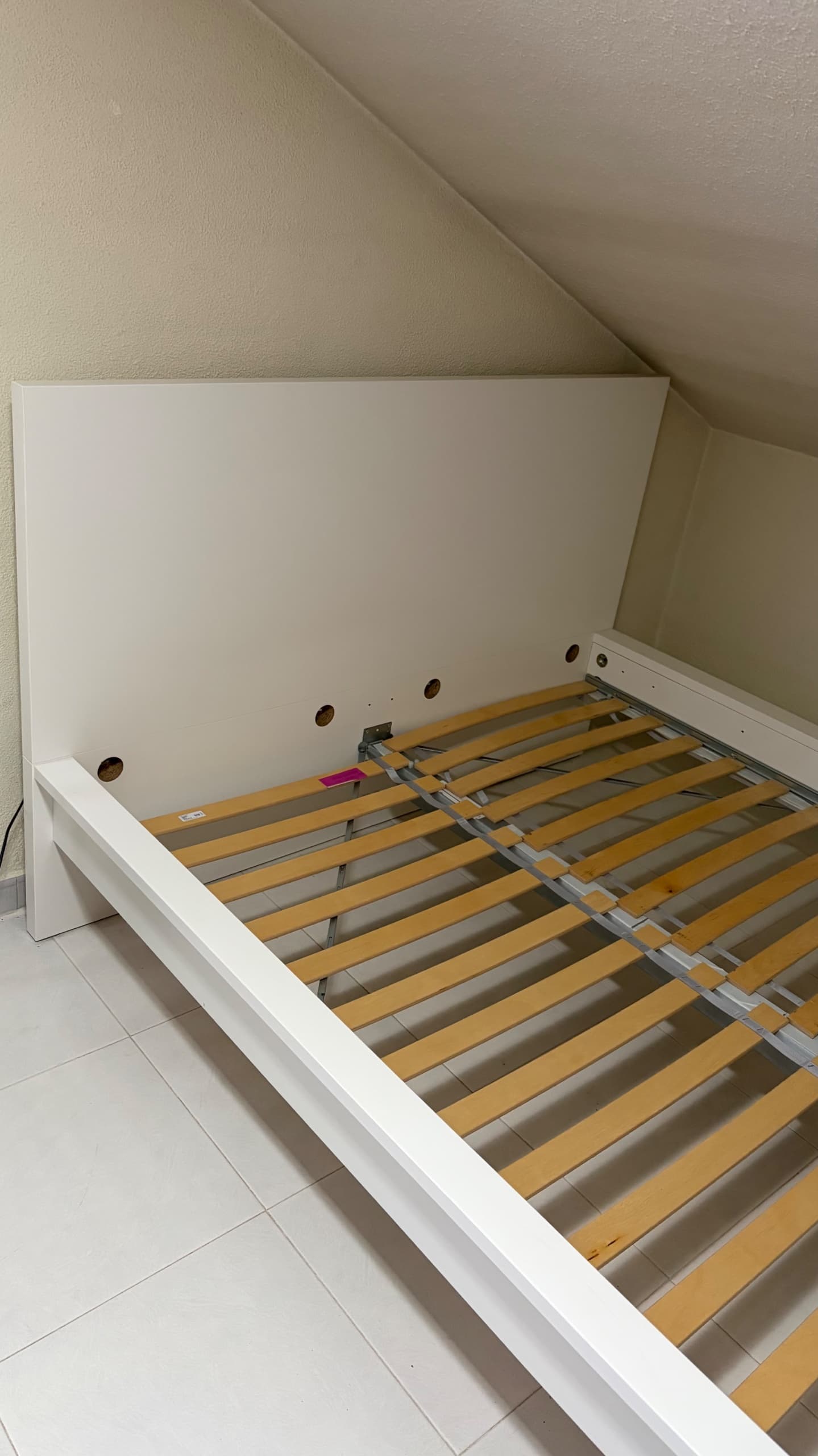 MALM estrutura de cama, branco/Luröy, 140x200 cm