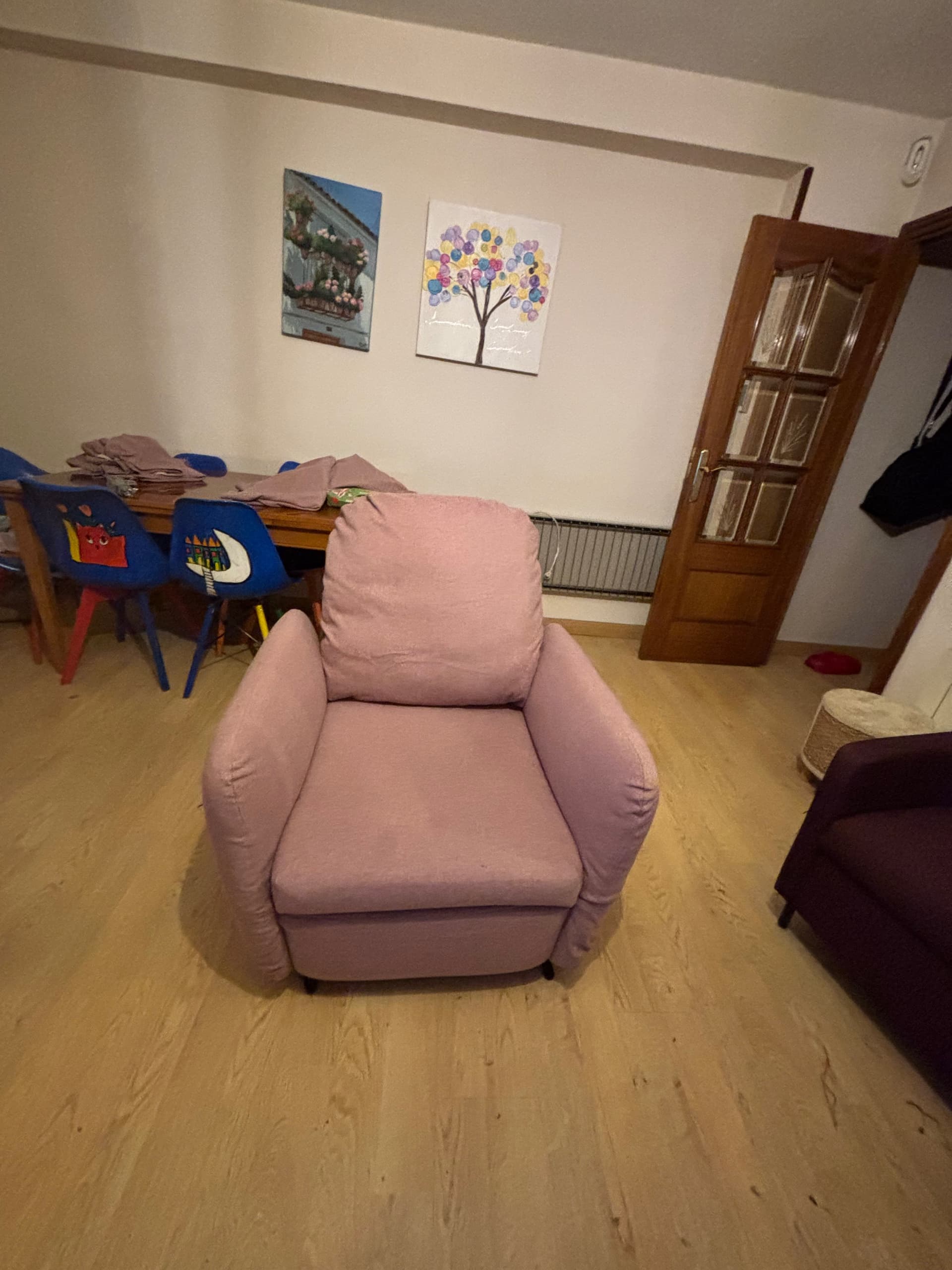 EKOLSUND cadeira de brazos relax reclinable, Gunnared marrón rosa claro