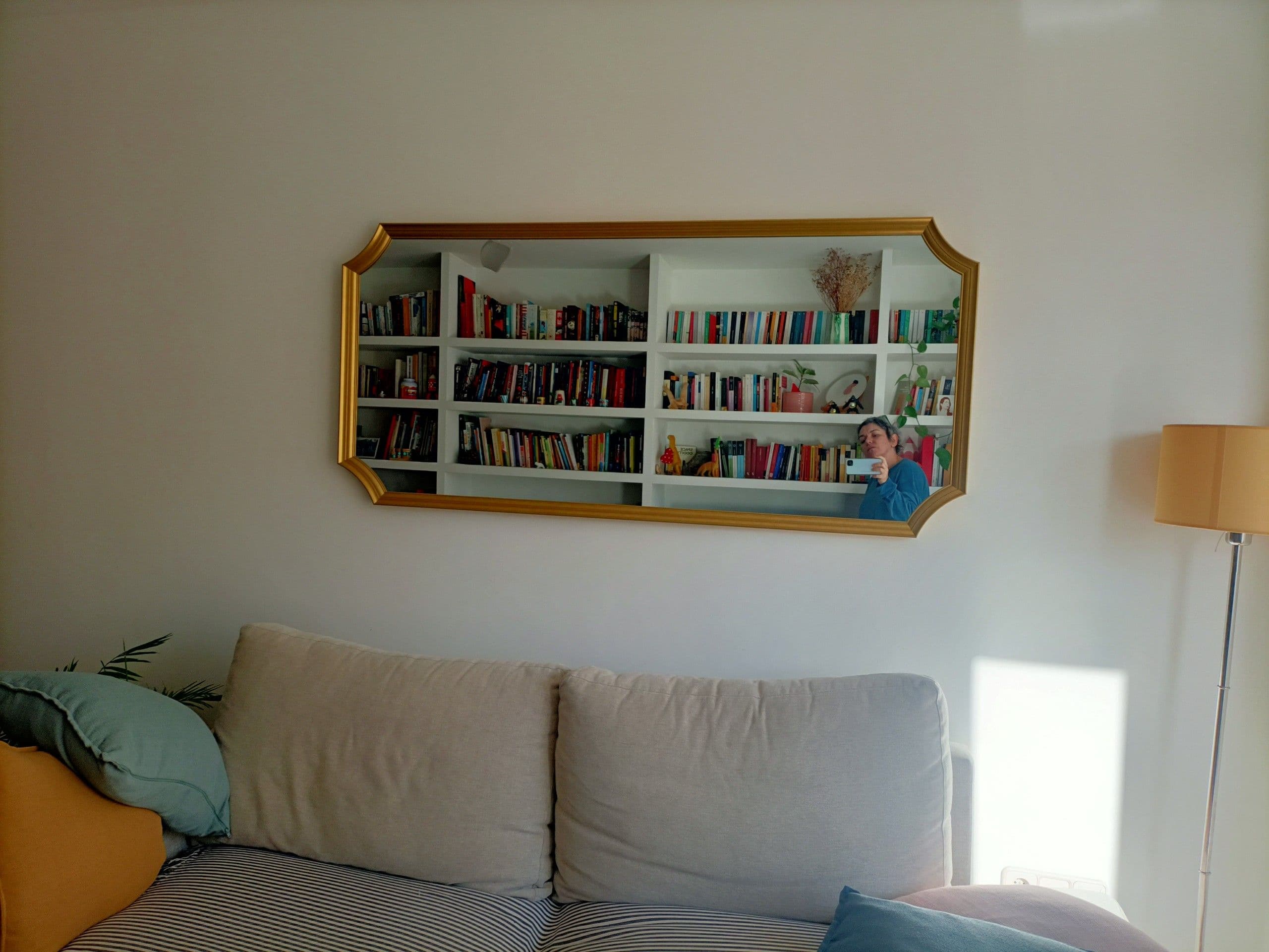 SVANSELE espello, dourado, 73x158 cm