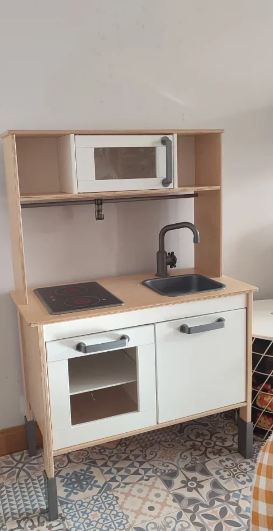 DUKTIG cociña mini, bidueiro, 72x40x109 cm