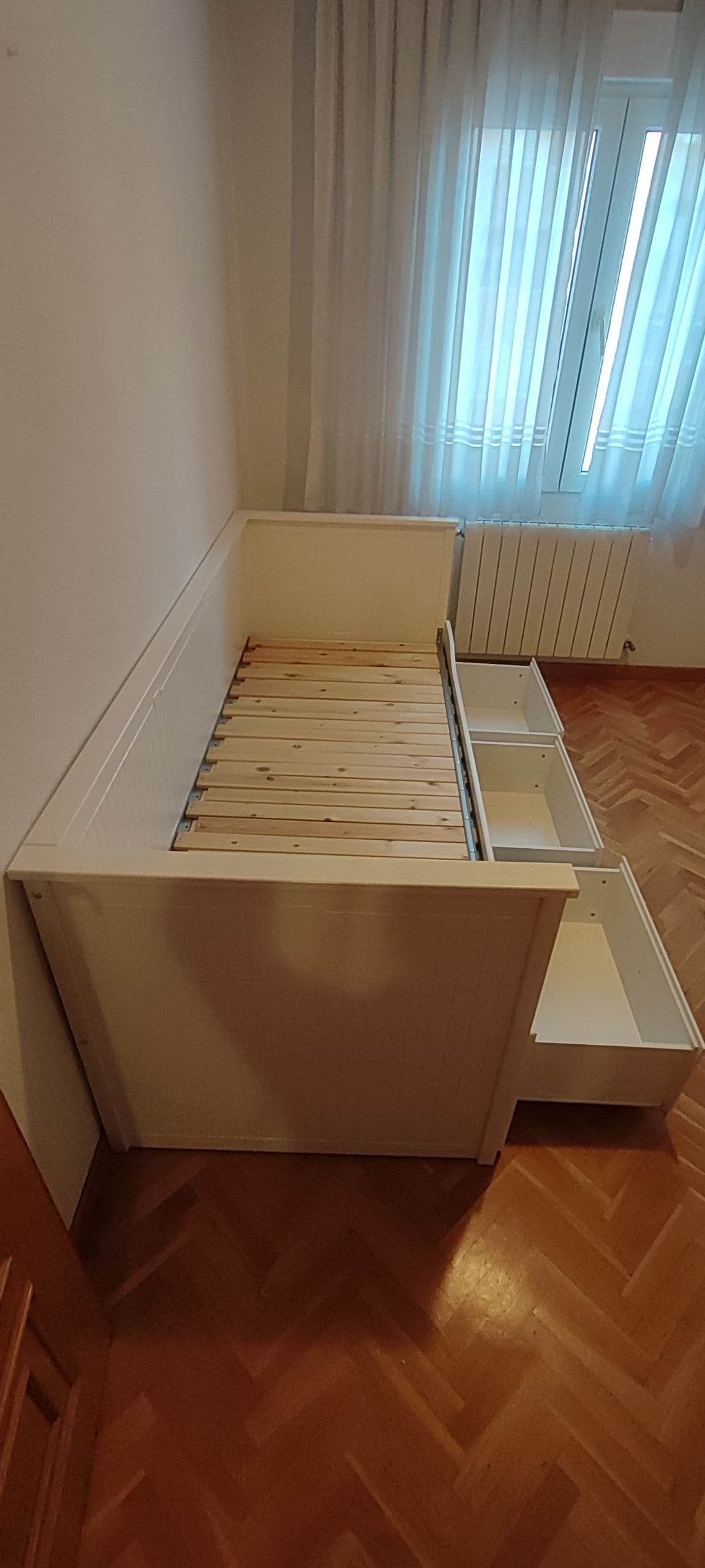 HEMNES bedroom furniture, set of 3, white stain, 80x200 cm