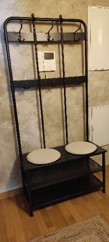 NIPÅSEN / BAGGMUCK hallway furniture, set of 2, black/grey