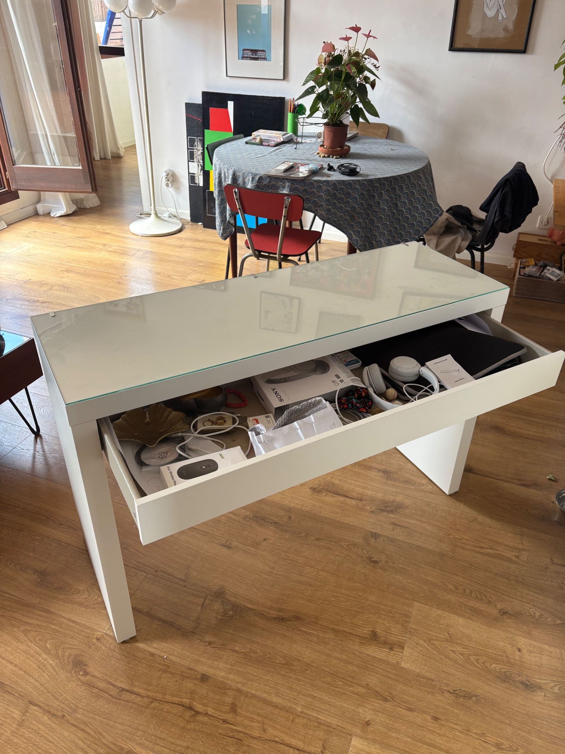 MALM tocador, blanco, 120x41 cm