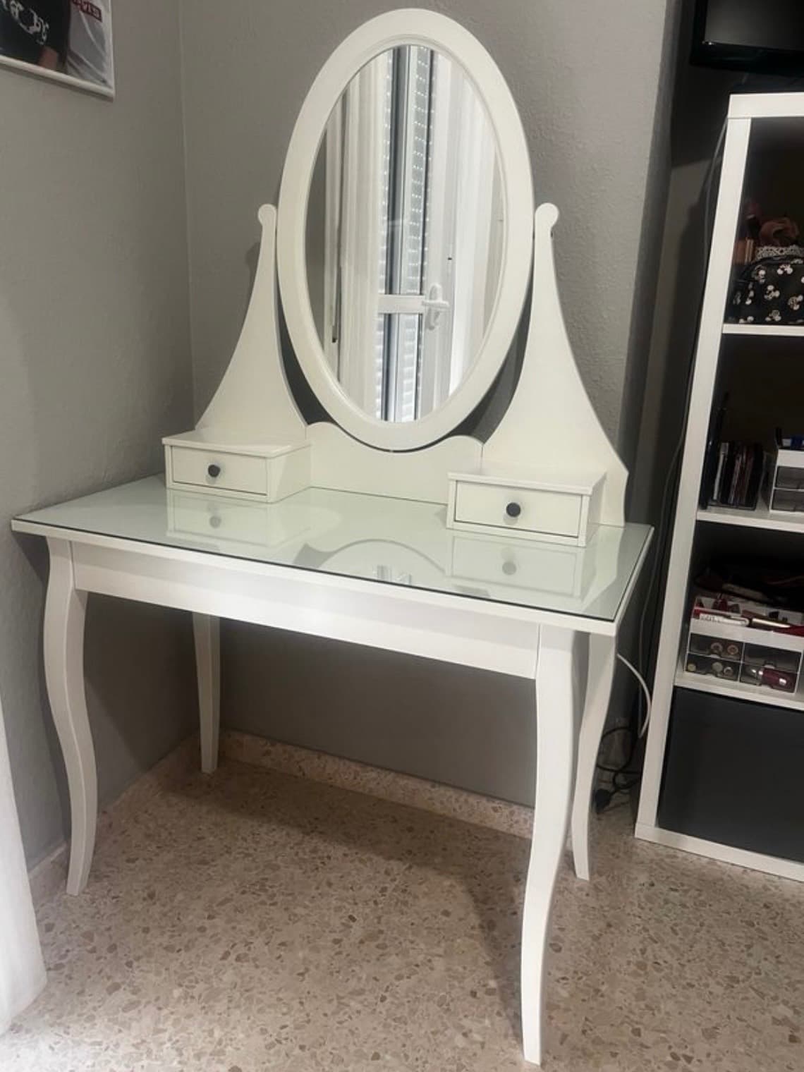 HEMNES Tocador, blanco, 100x50 cm