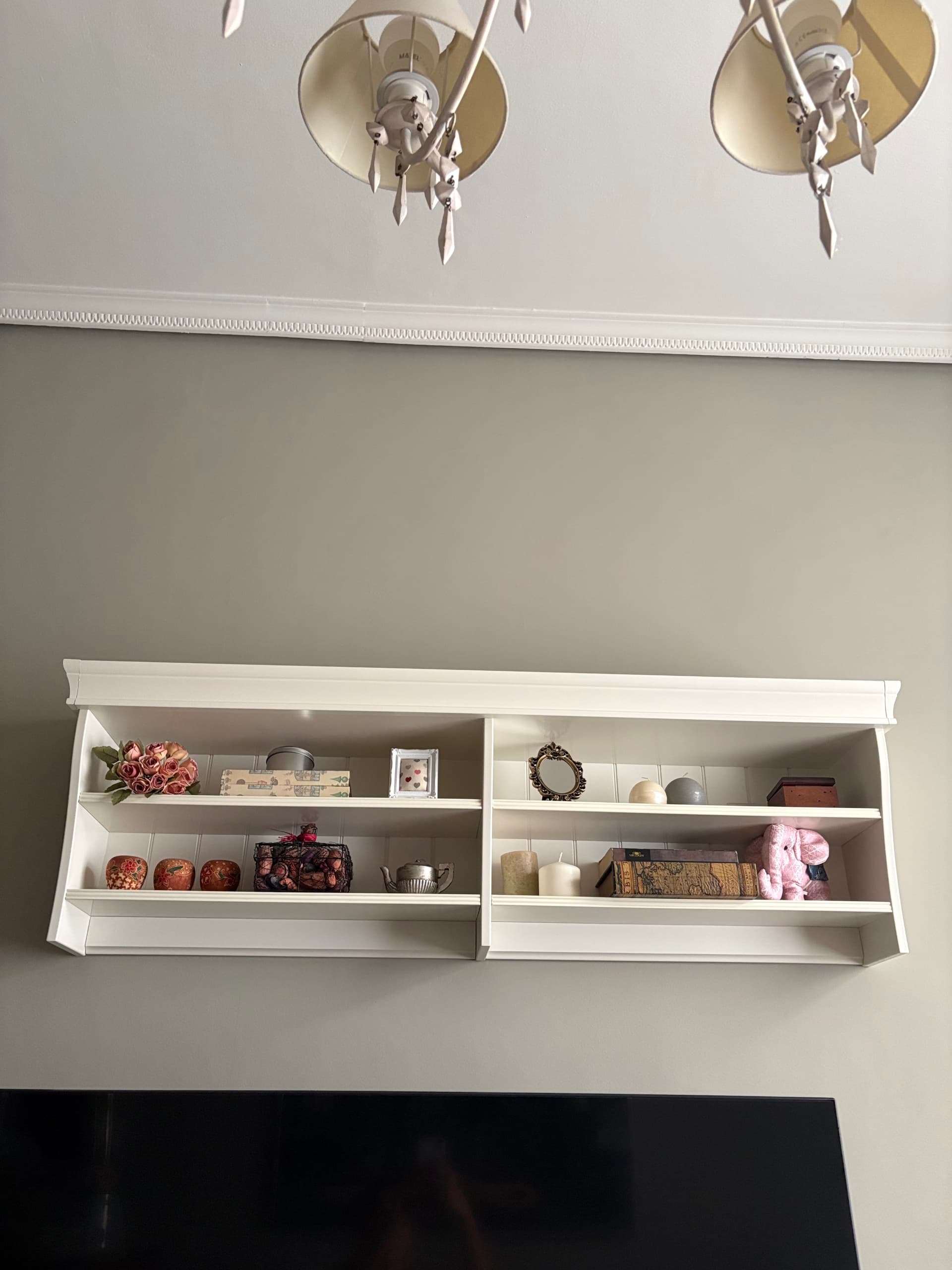 HAUGA vitrina, blanc, 105x116 cm